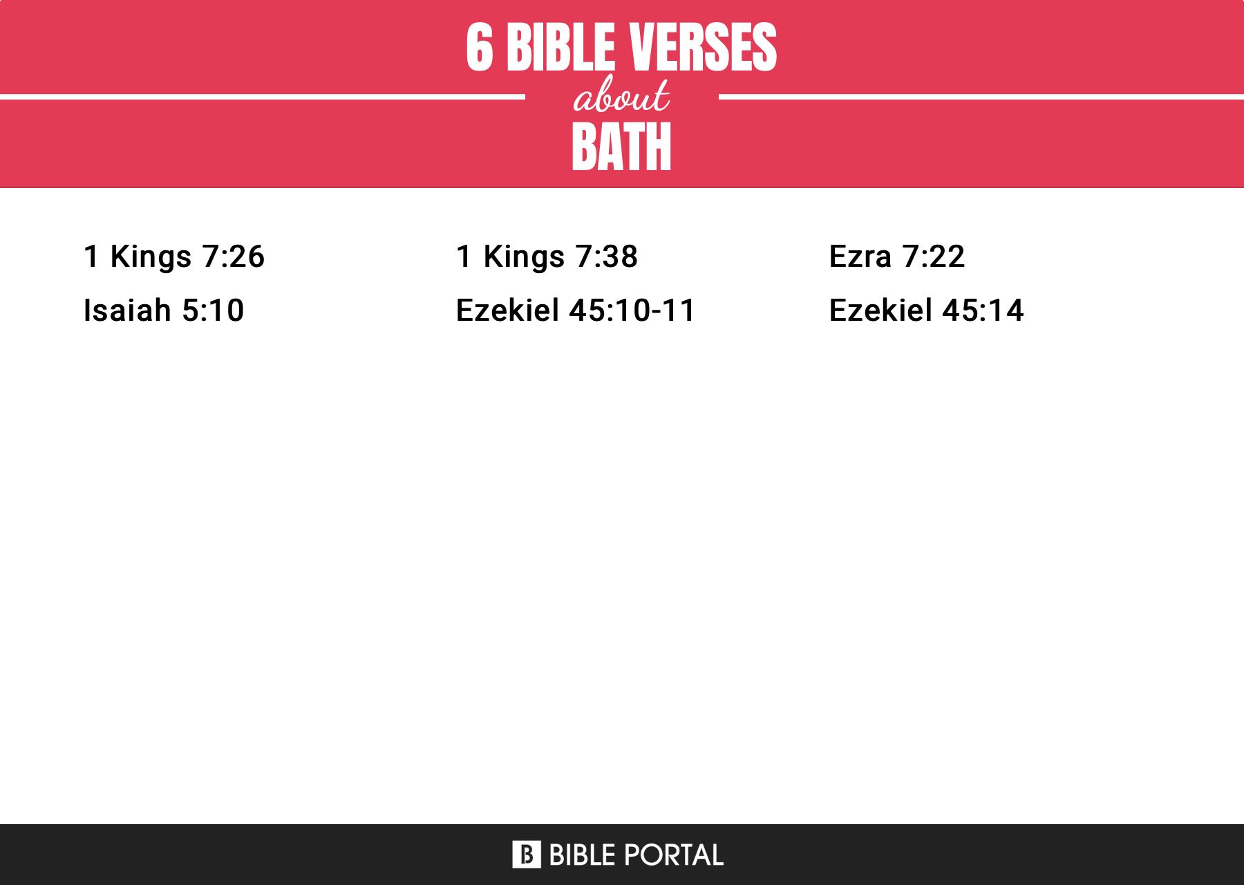 6 Bible Verses about Bath