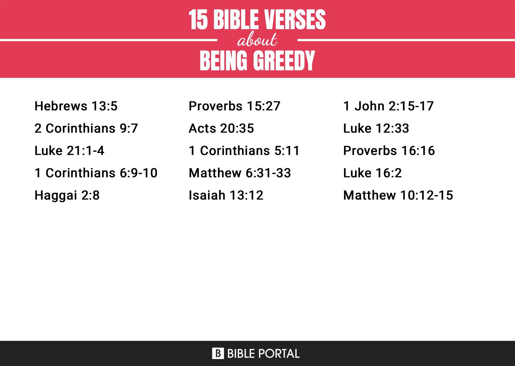 15 Bible Verses about Being Greedy