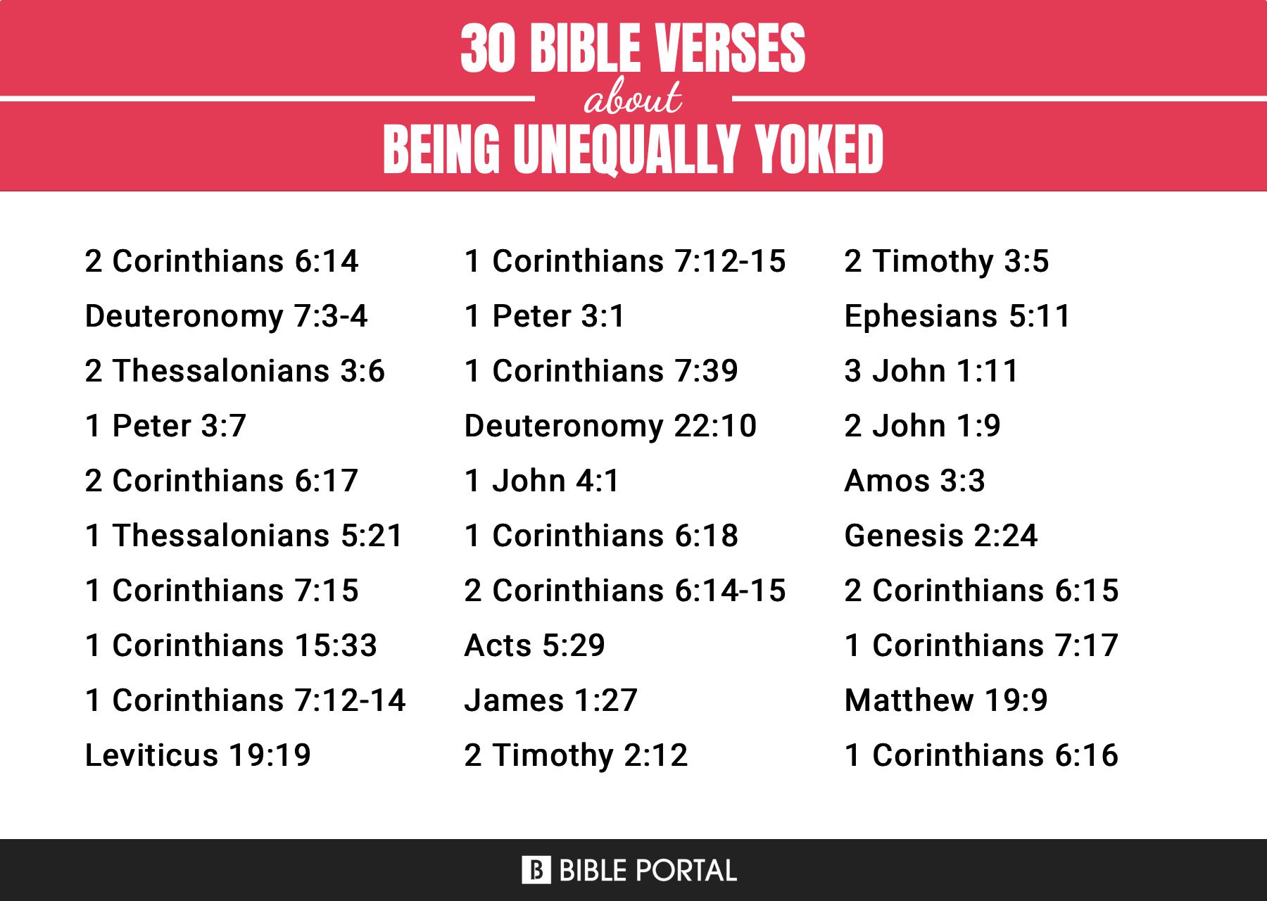 91 Bible Verses about Being Unequally Yoked