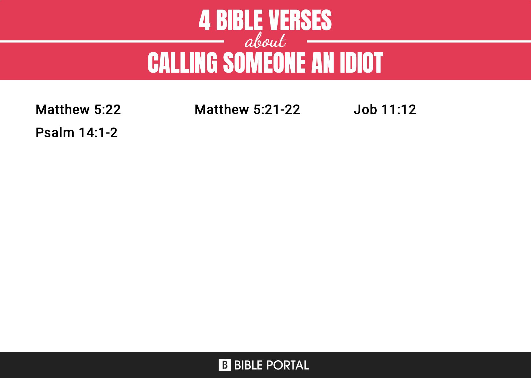 You Idiot!”. Should Christians Call People “Idiots”?  Matthew 5:21-22 “You  have heard that it was said to those of old, 'You shall not murder, and  whoever. - ppt download