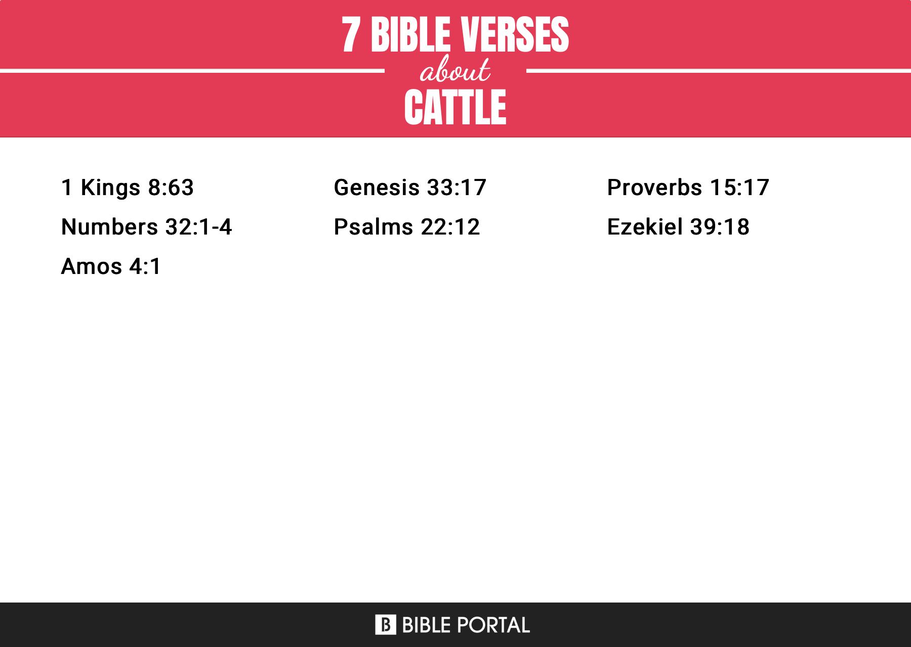 7 Bible Verses about Cattle