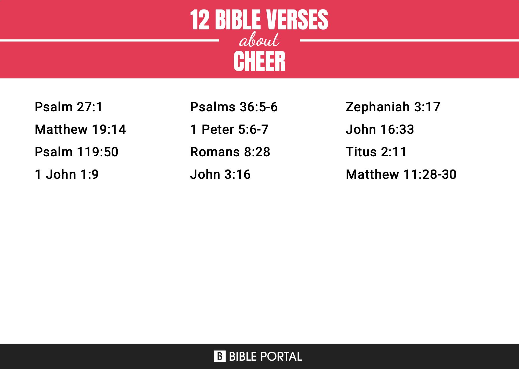 13 Bible Verses about Cheer