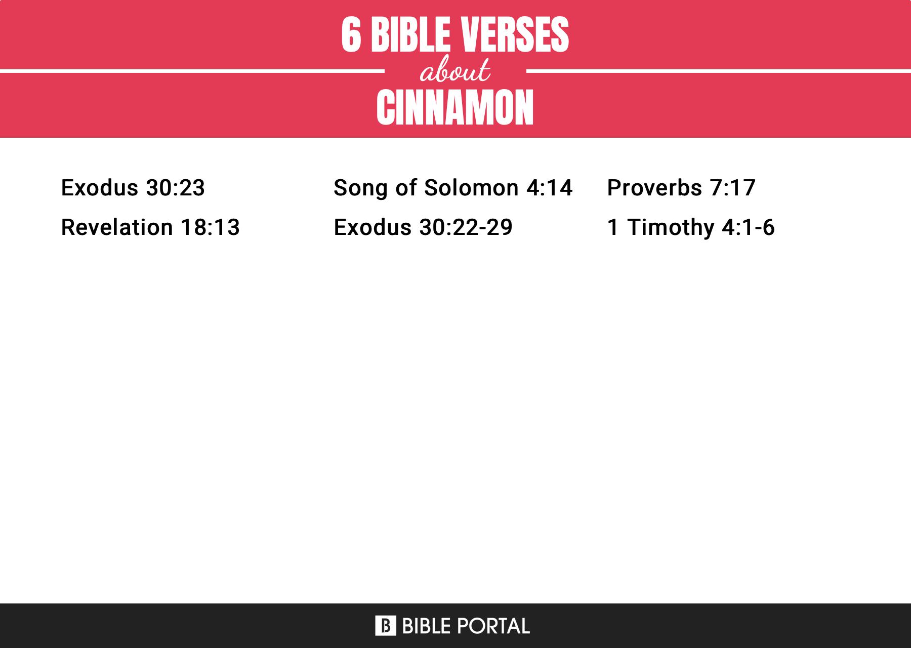 6 Bible Verses about Cinnamon