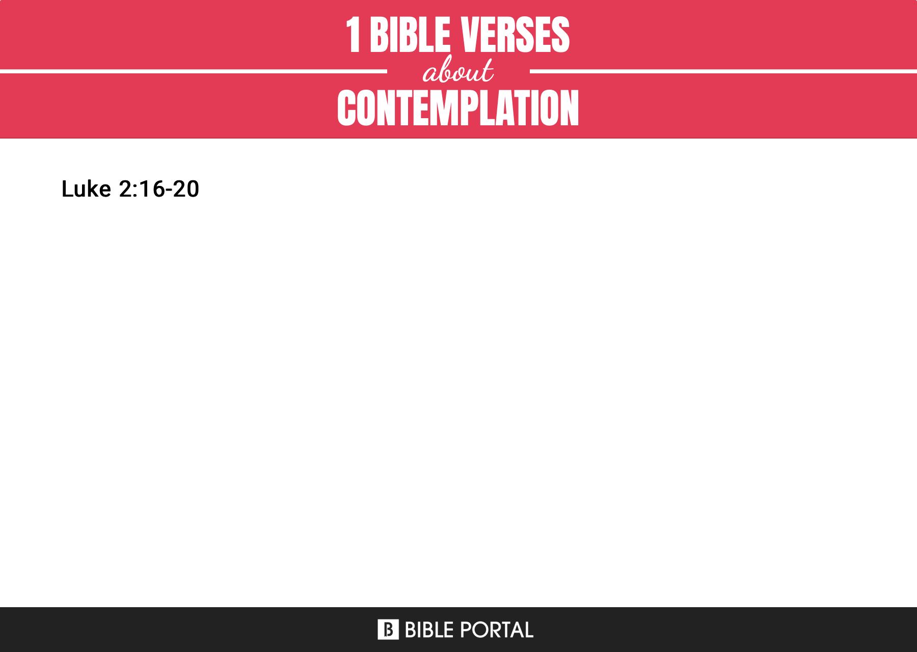 Contemplation Scripture 1 Versículos de la Biblia sobre Contemplation