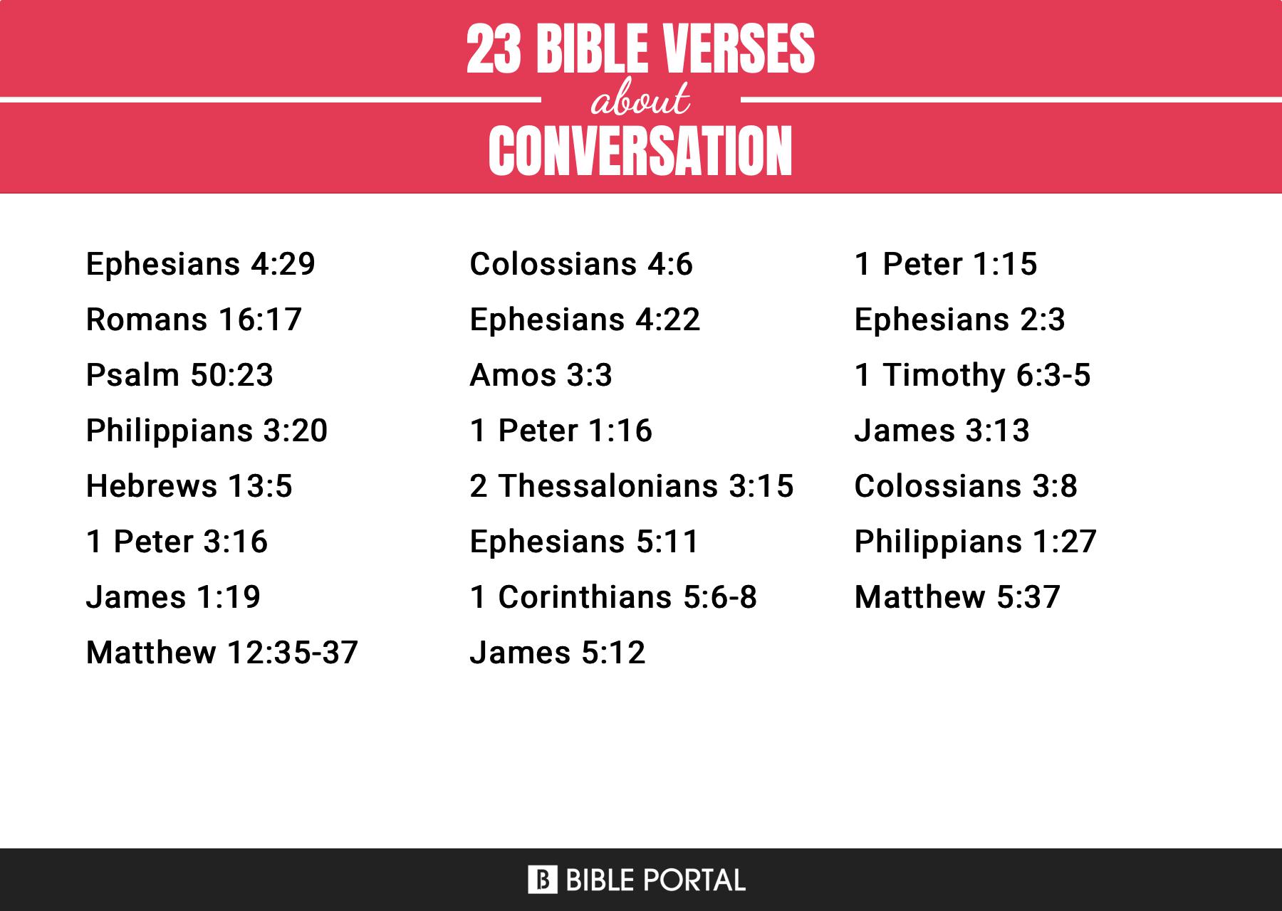 23 Bible Verses about Conversation