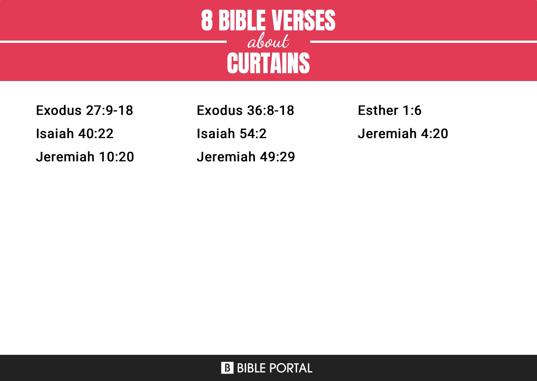 8 Bible Verses about Curtains?