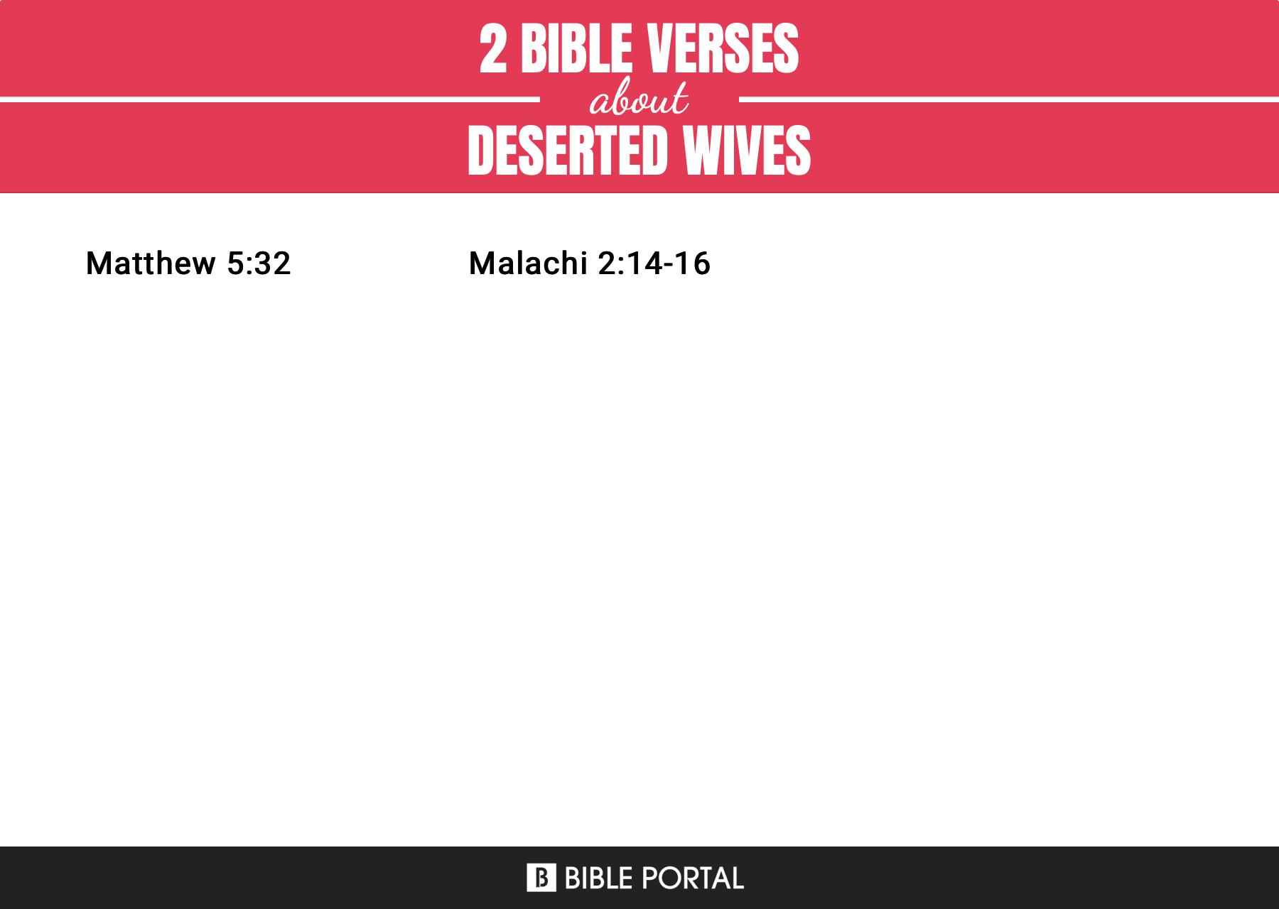 2 Bible Verses about Deserted Wives