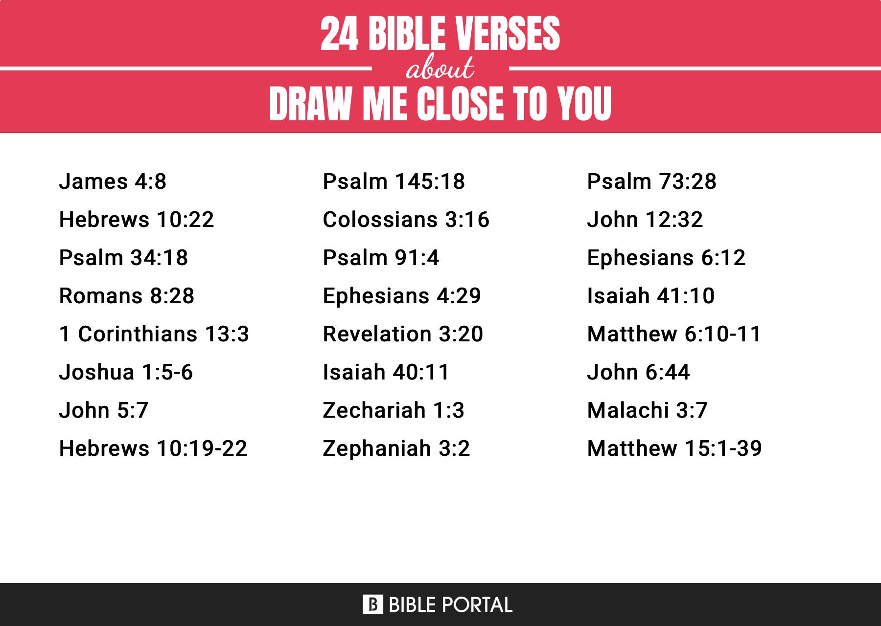 24 Bible Verses about Draw Me Close To You?