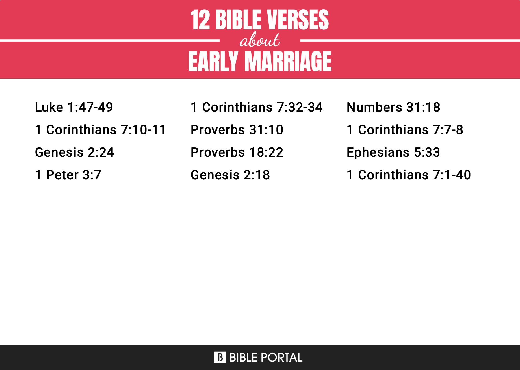 12 Bible Verses about Early Marriage