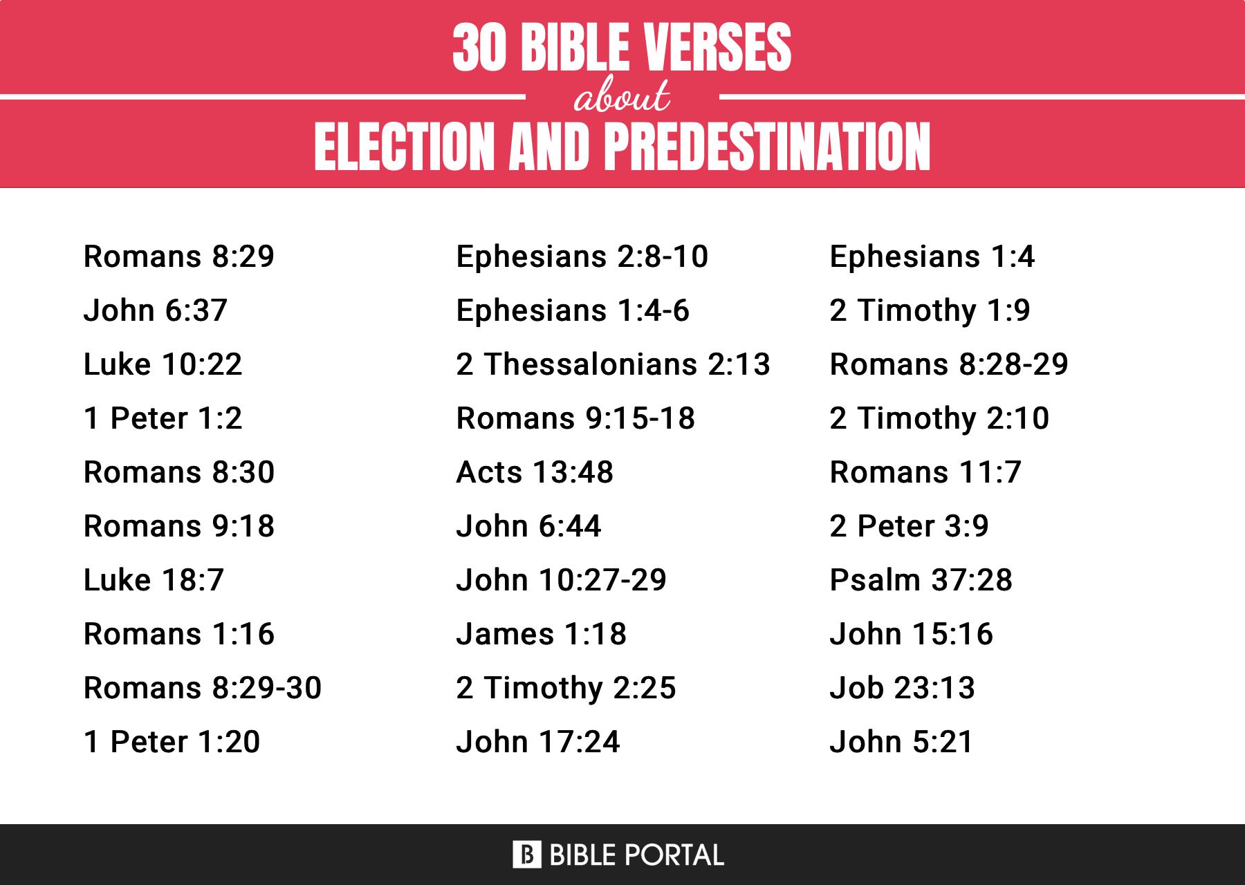 46 Bible Verses about Election And Predestination?