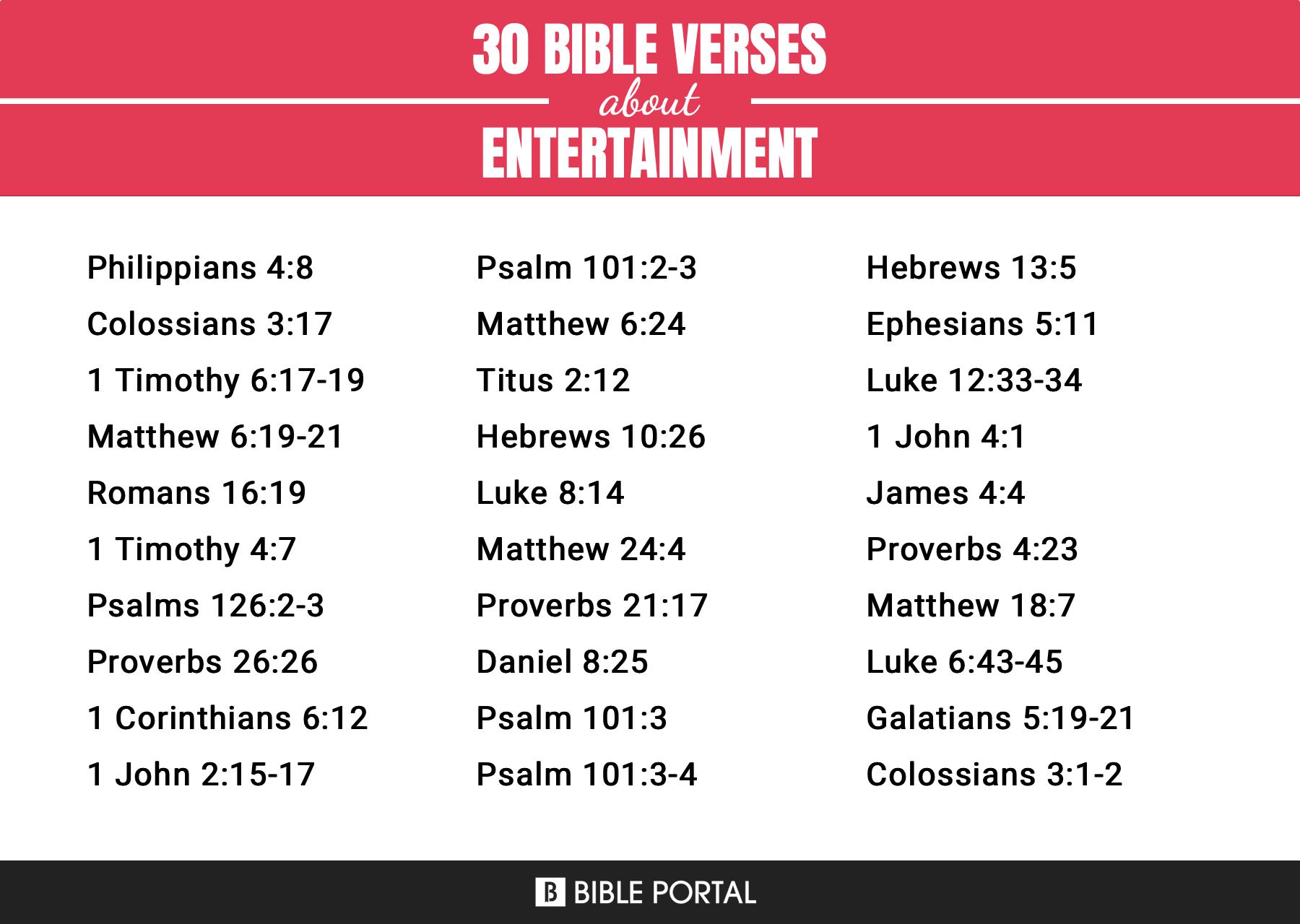 31 Bible Verses about Entertainment