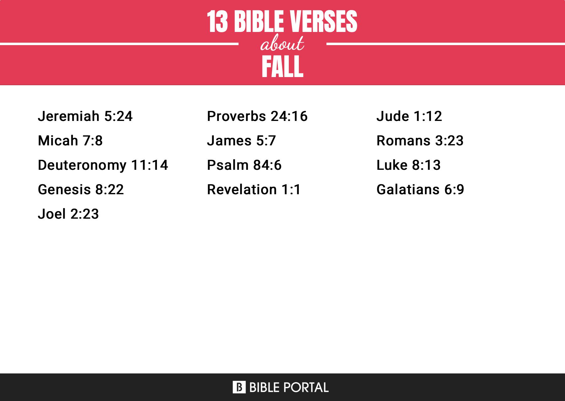 13 Bible Verses about Fall