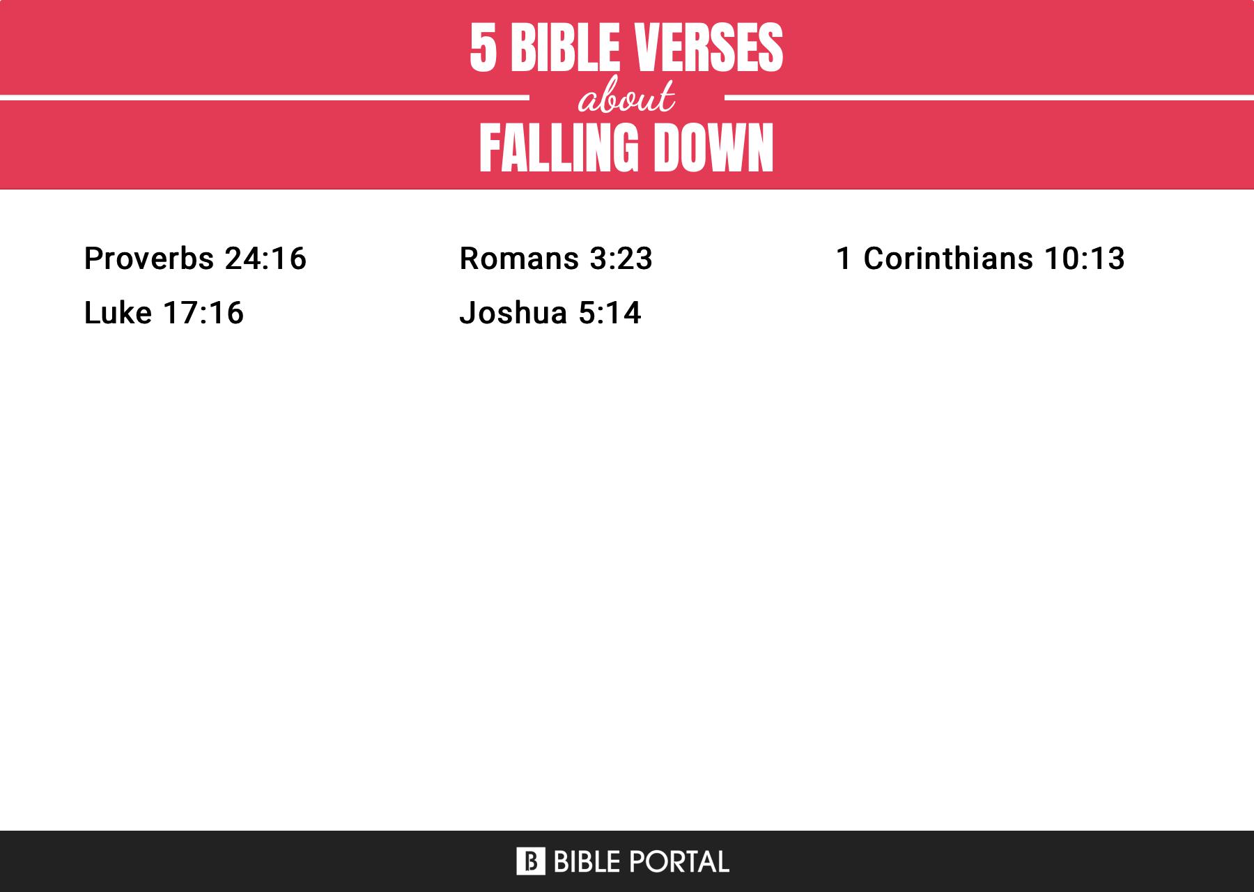 5 Bible Verses about Falling Down