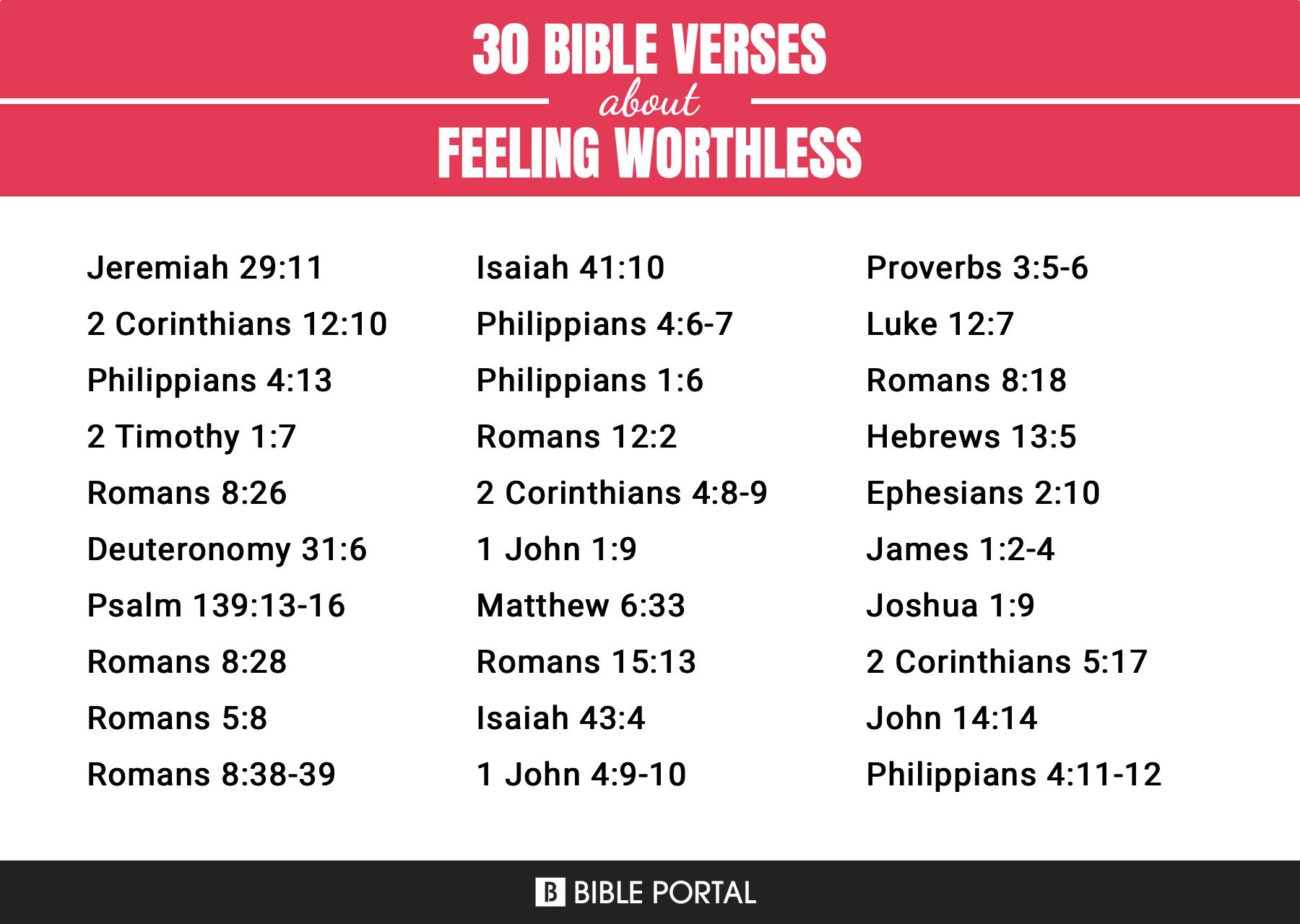 50 Bible Verses About Feeling Worthless 