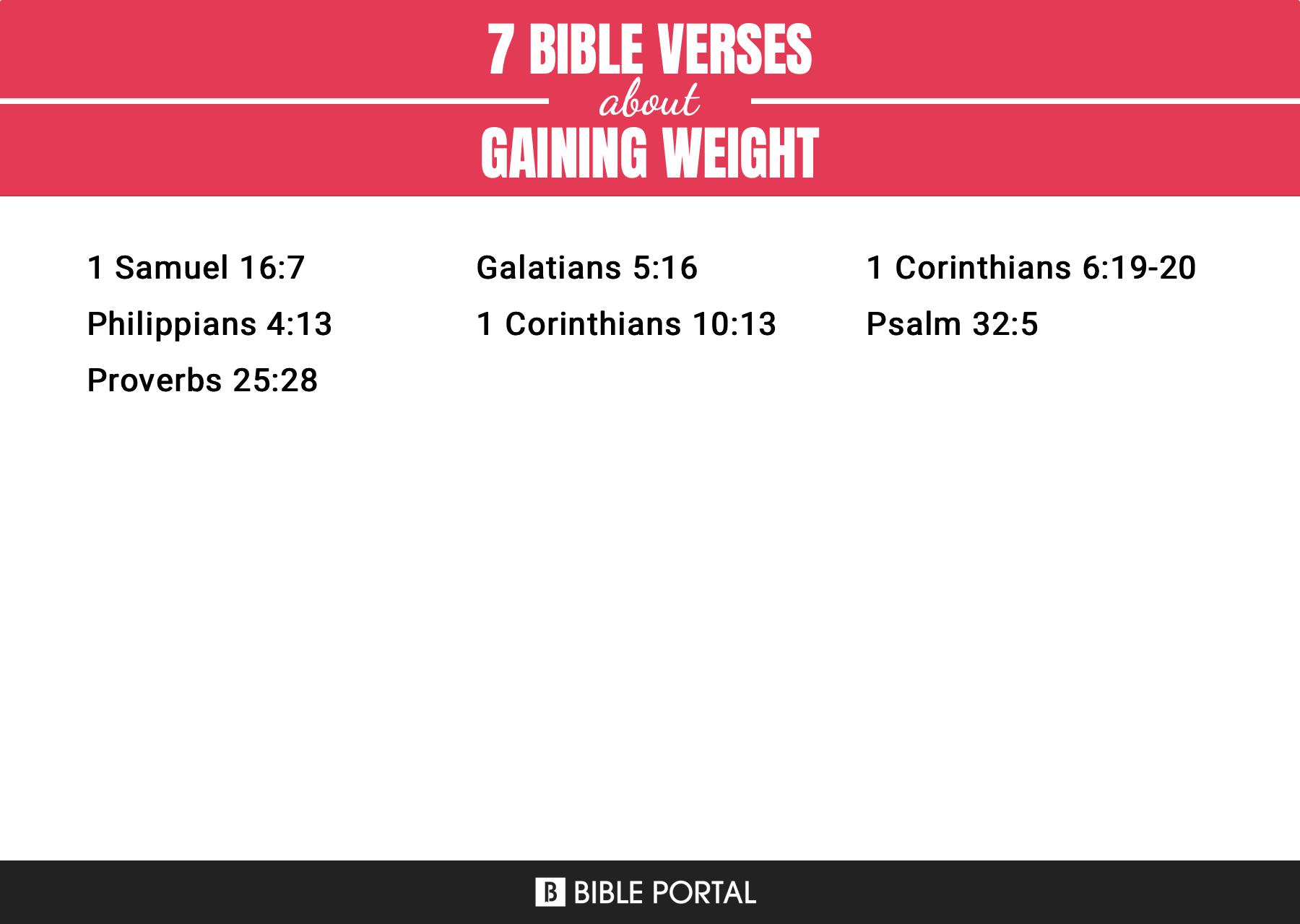 7 Bible Verses about Gaining Weight