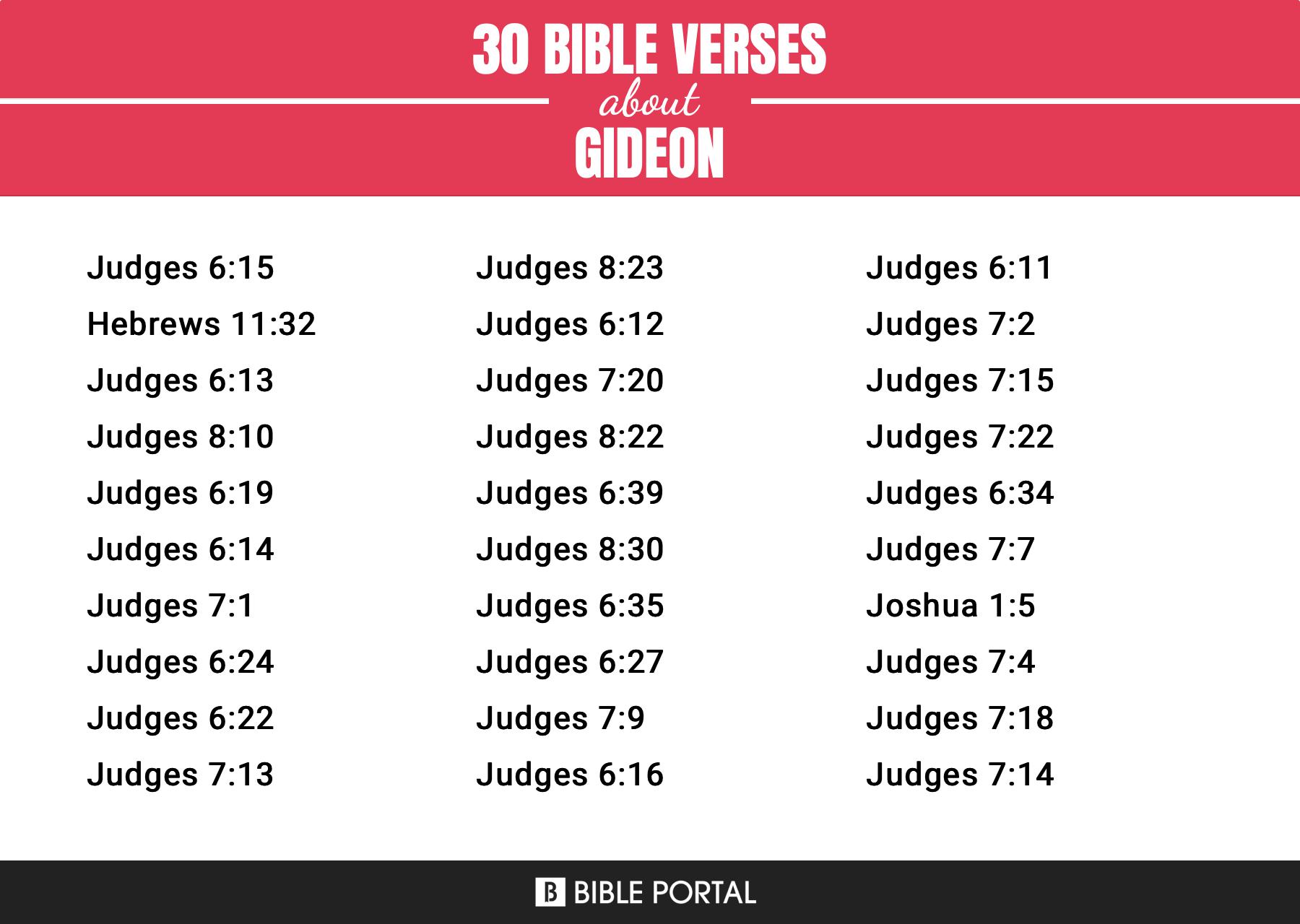 58 Bible Verses about Gideon?