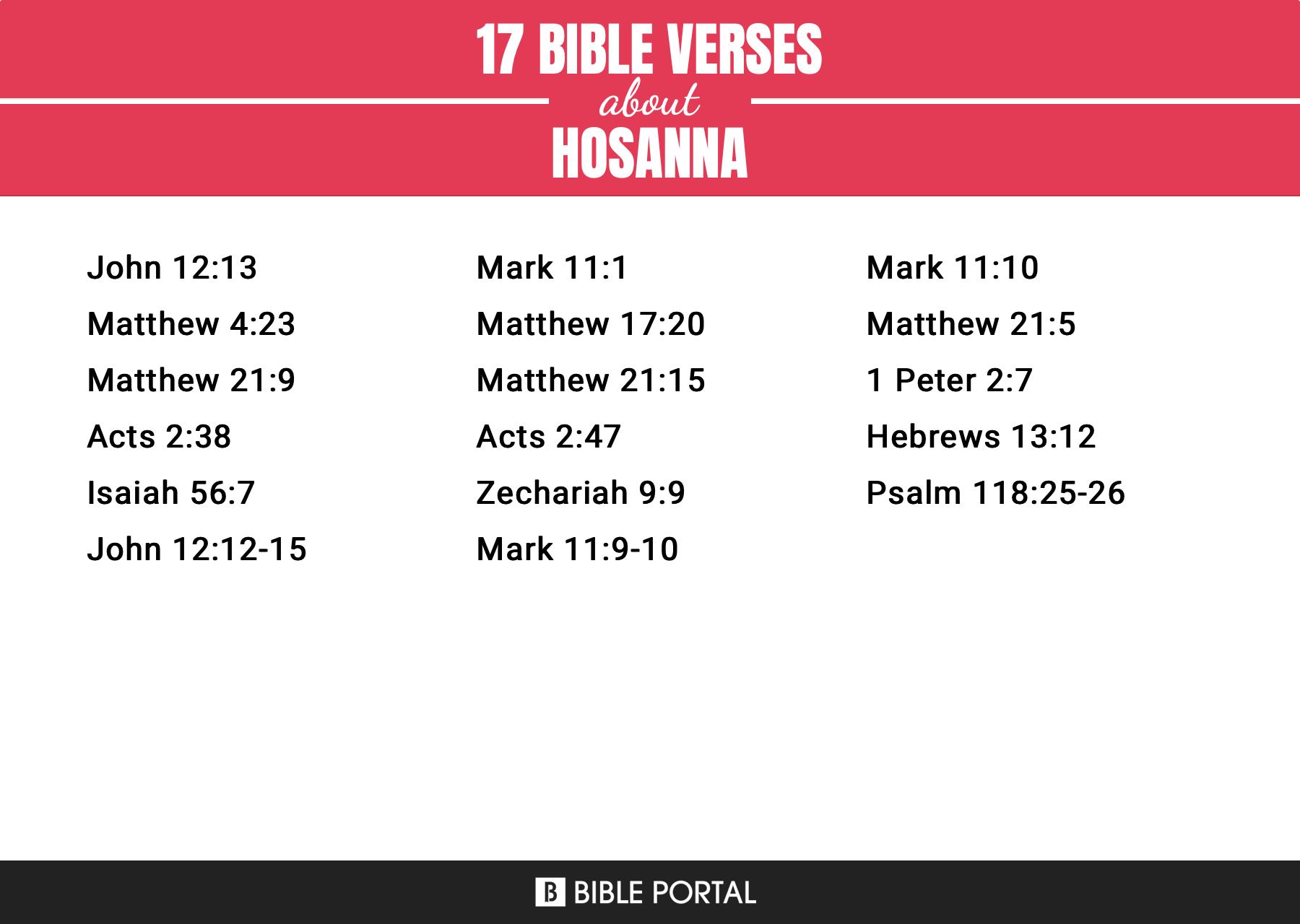 hosanna in the highest bible verse