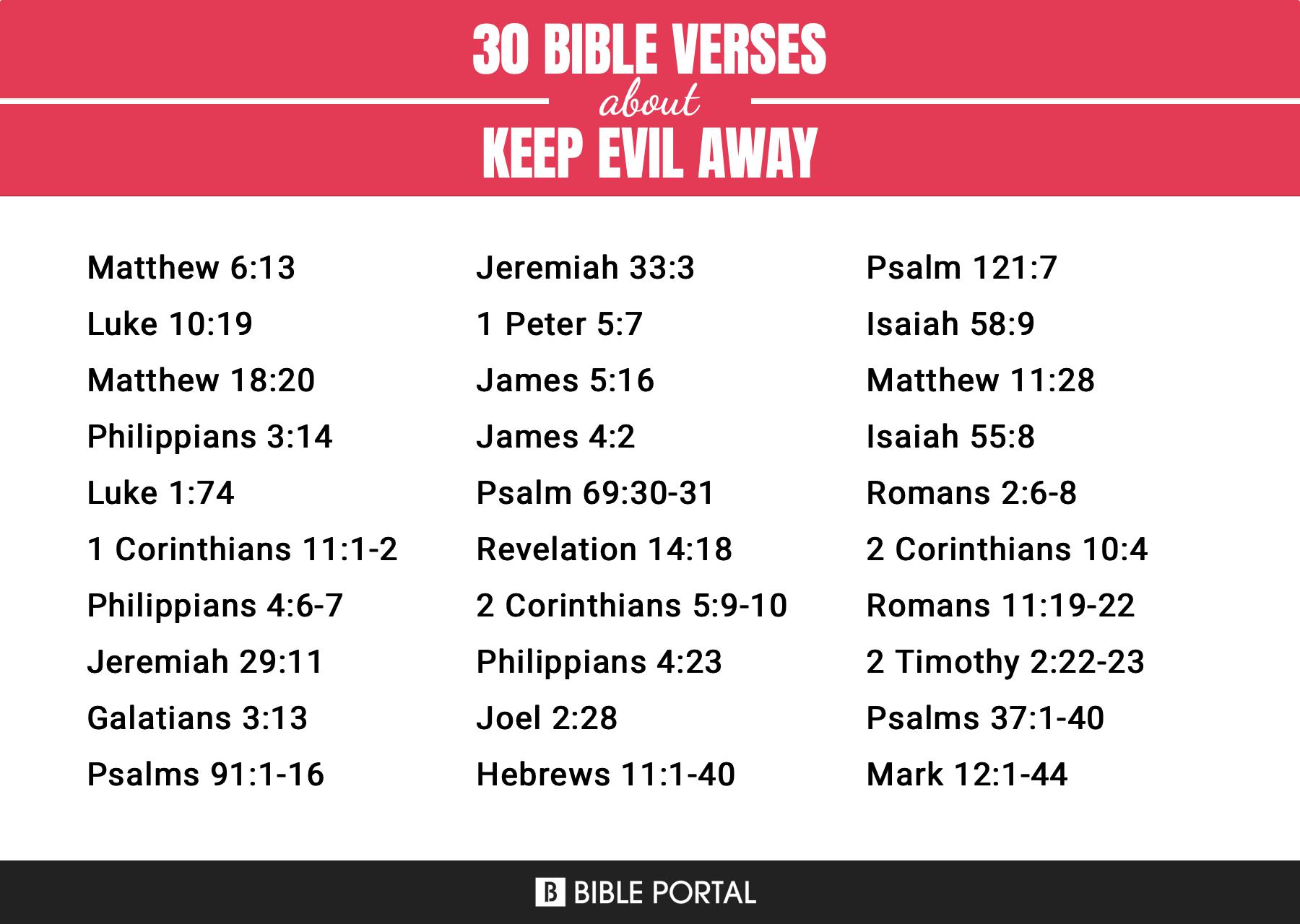 30 Bible Verses about Keep Evil Away