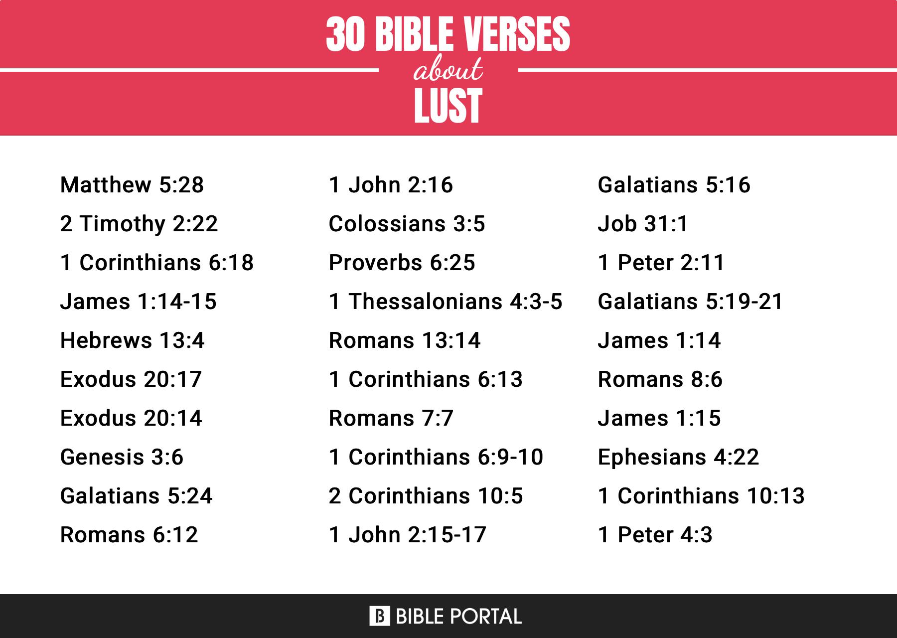 588 Bible Verses about Lust