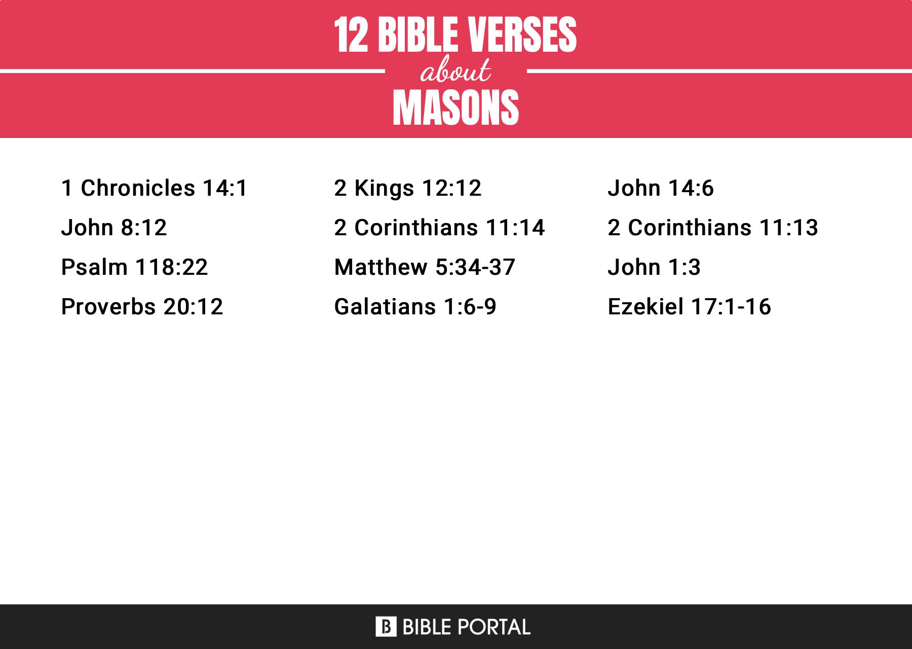 12 Bible Verses about Masons