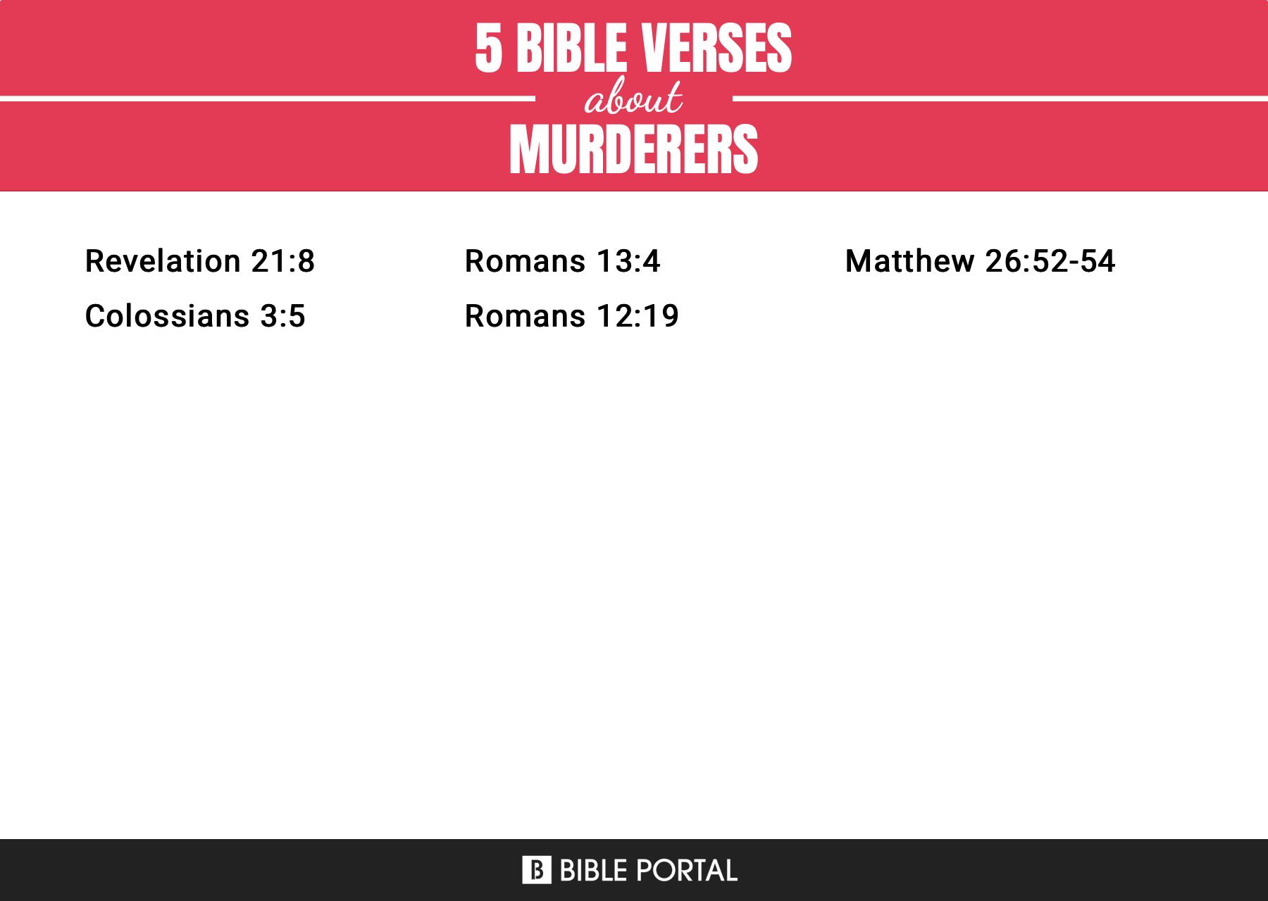5 Bible Verses about Murderers