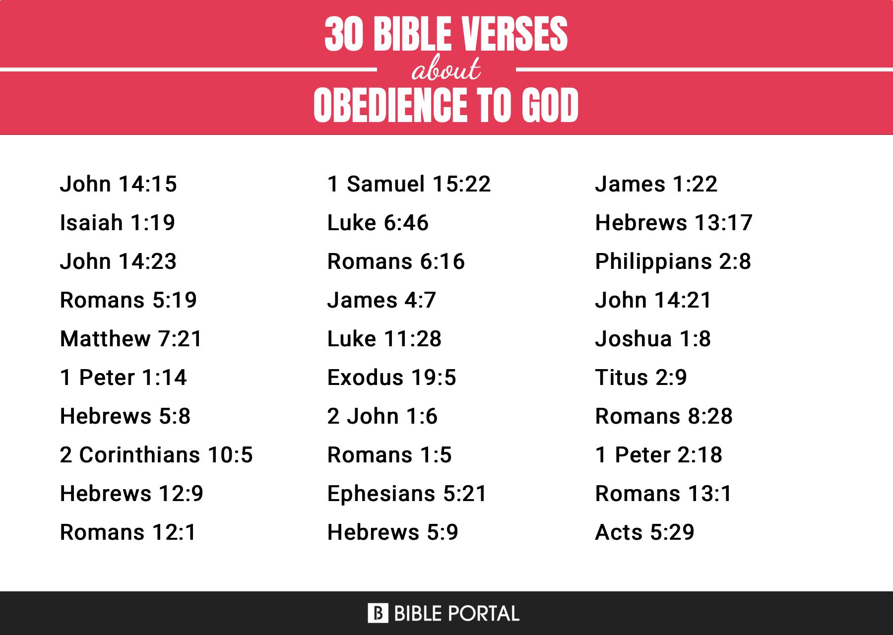278 Bible Verses About Obedience To God