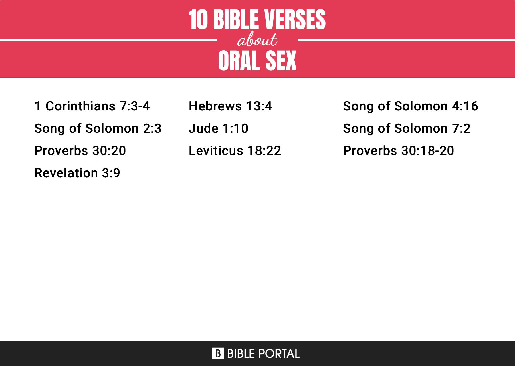 10 Bible Verses about Oral Sex?