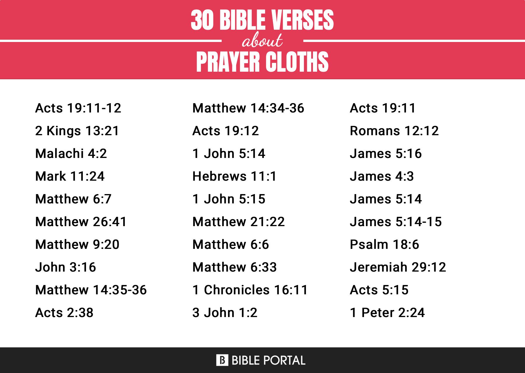 34 Bible Verses about Prayer Cloths