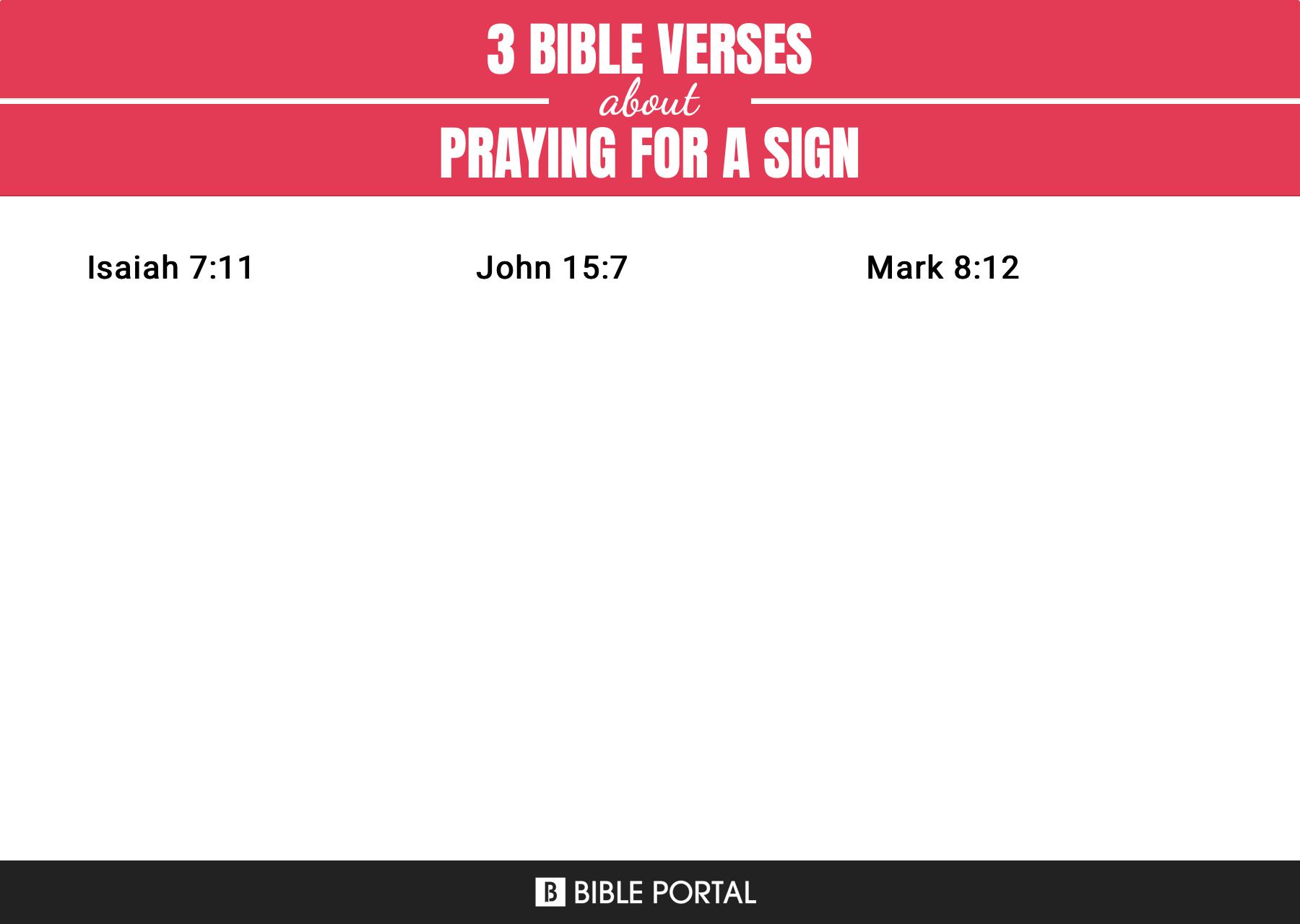 3 Bible Verses about Praying For A Sign