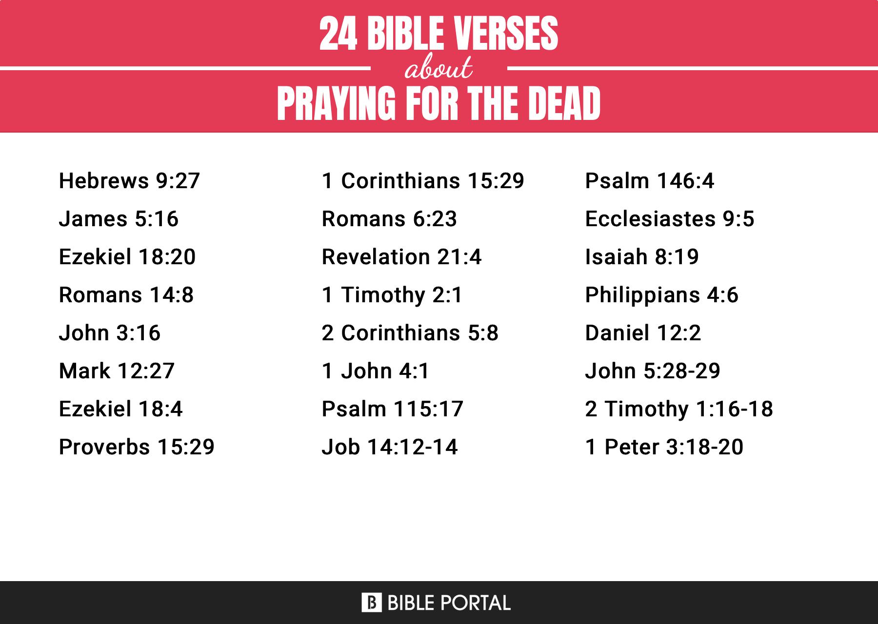 24 Bible Verses about Praying For The Dead