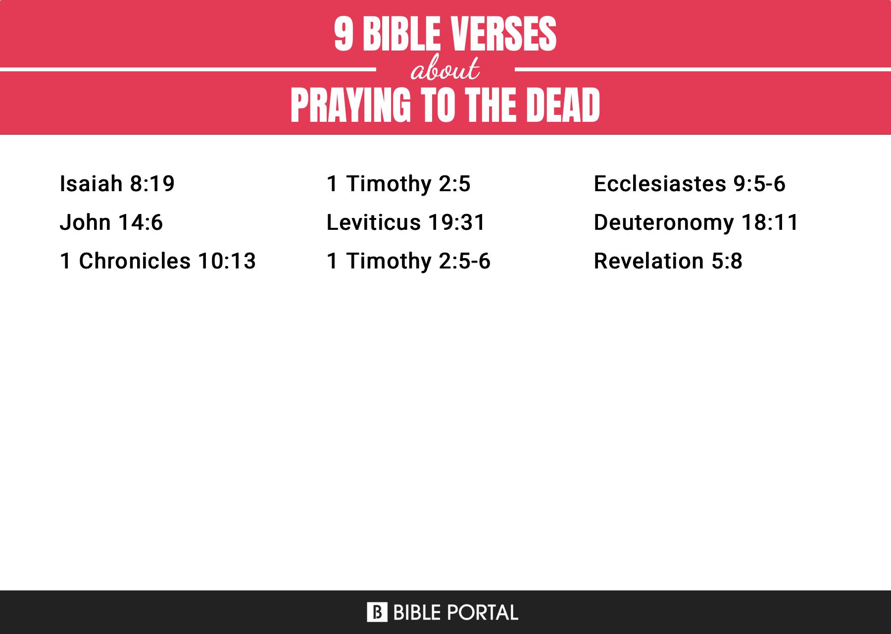 14 Bible Verses about Praying To The Dead