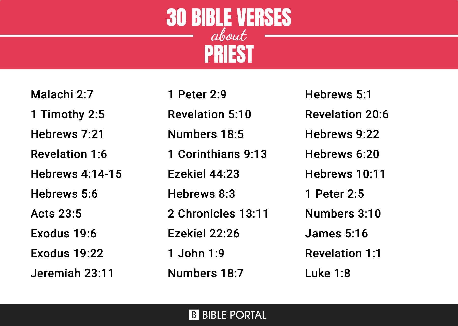 246 Bible Verses about Priest