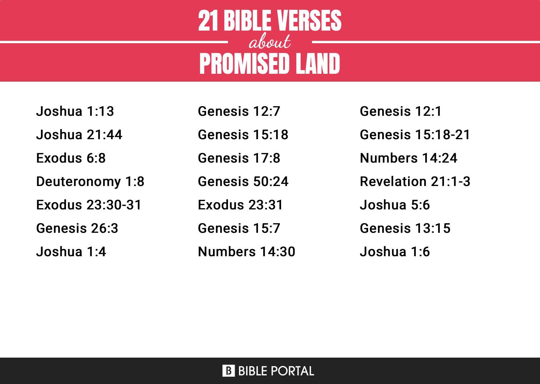 12 Verses: Where Is the Promised Land? and 4 Other Questions