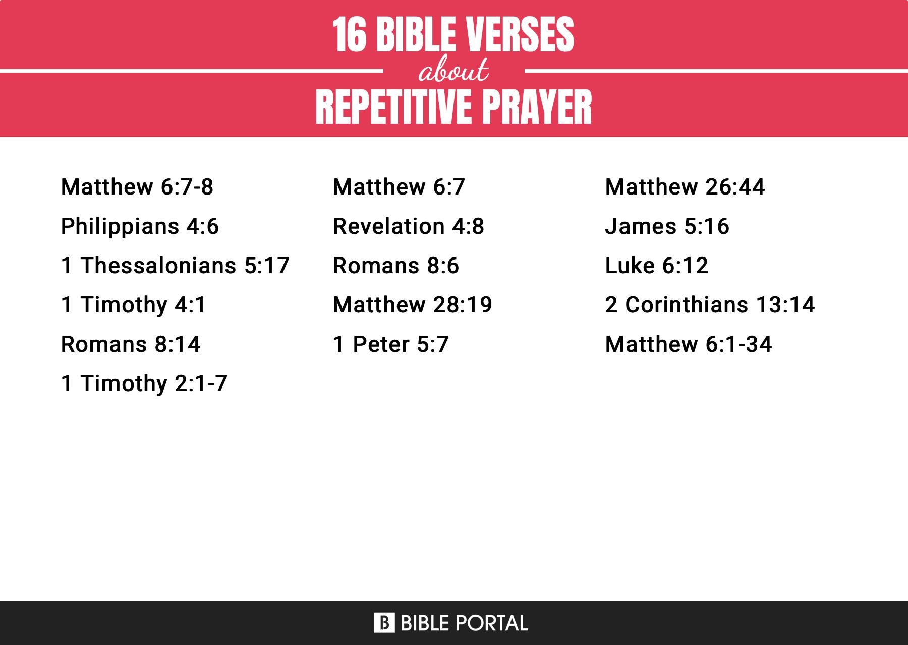 16 Bible Verses about Repetitive Prayer