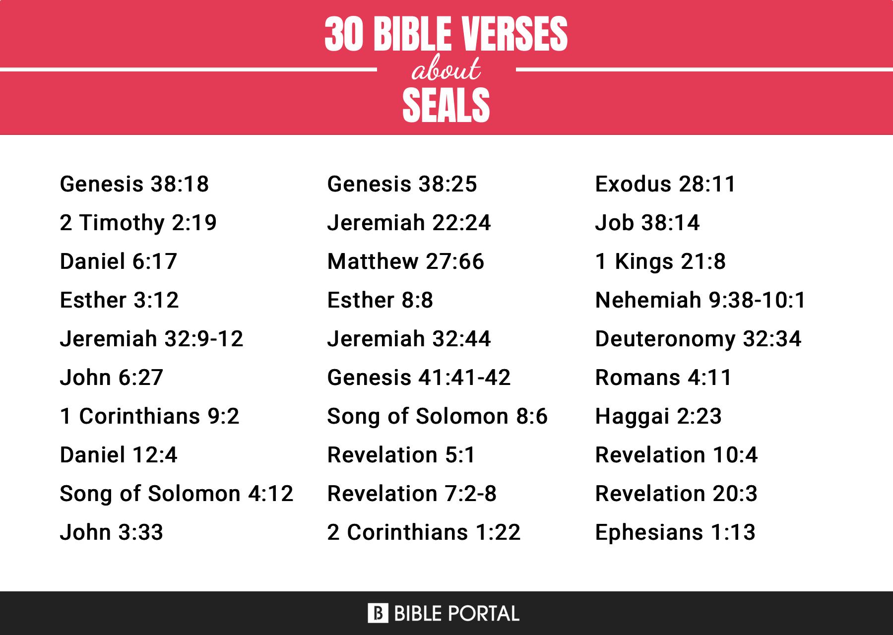 32 Bible Verses about Seals