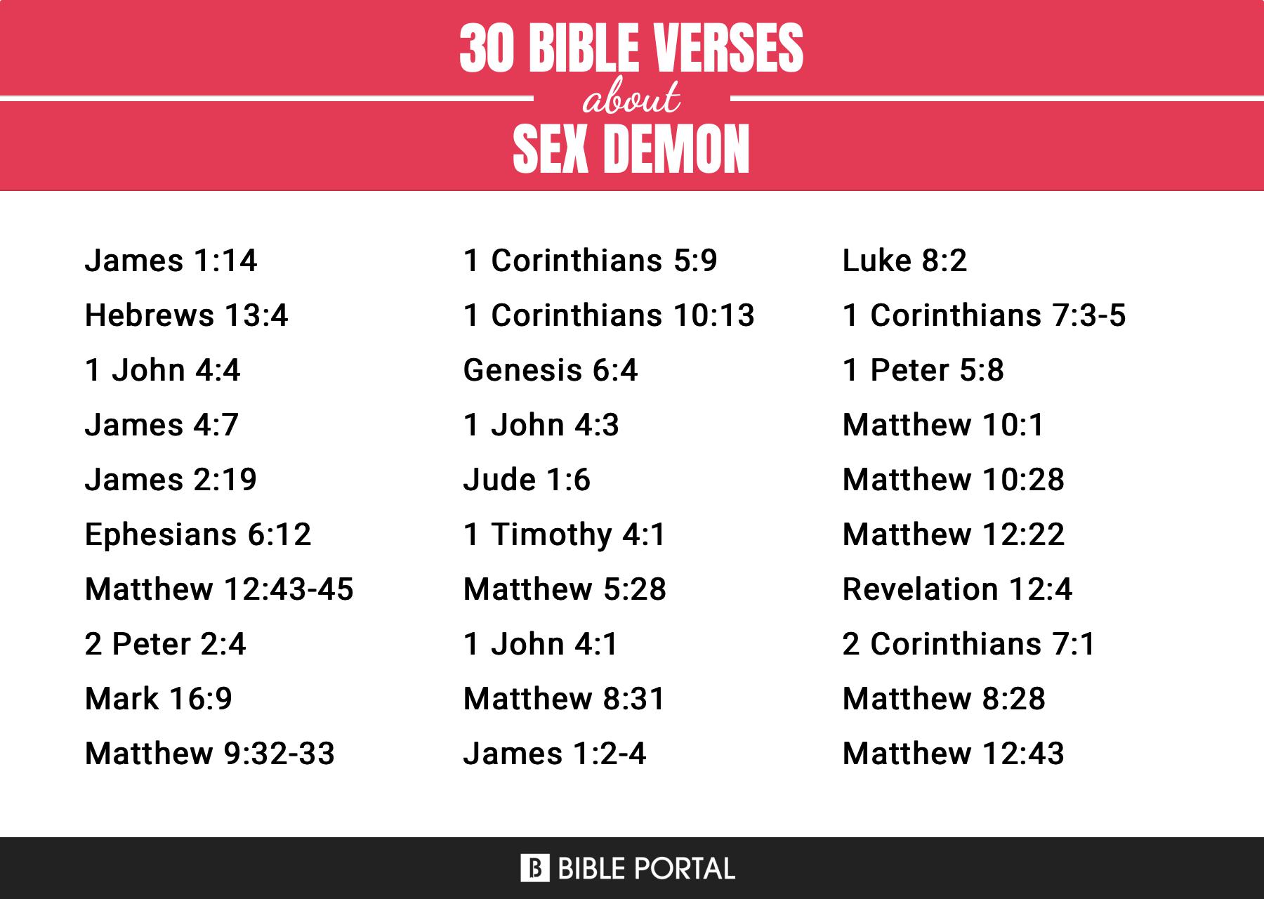 81 Bible Verses about Sex Demon