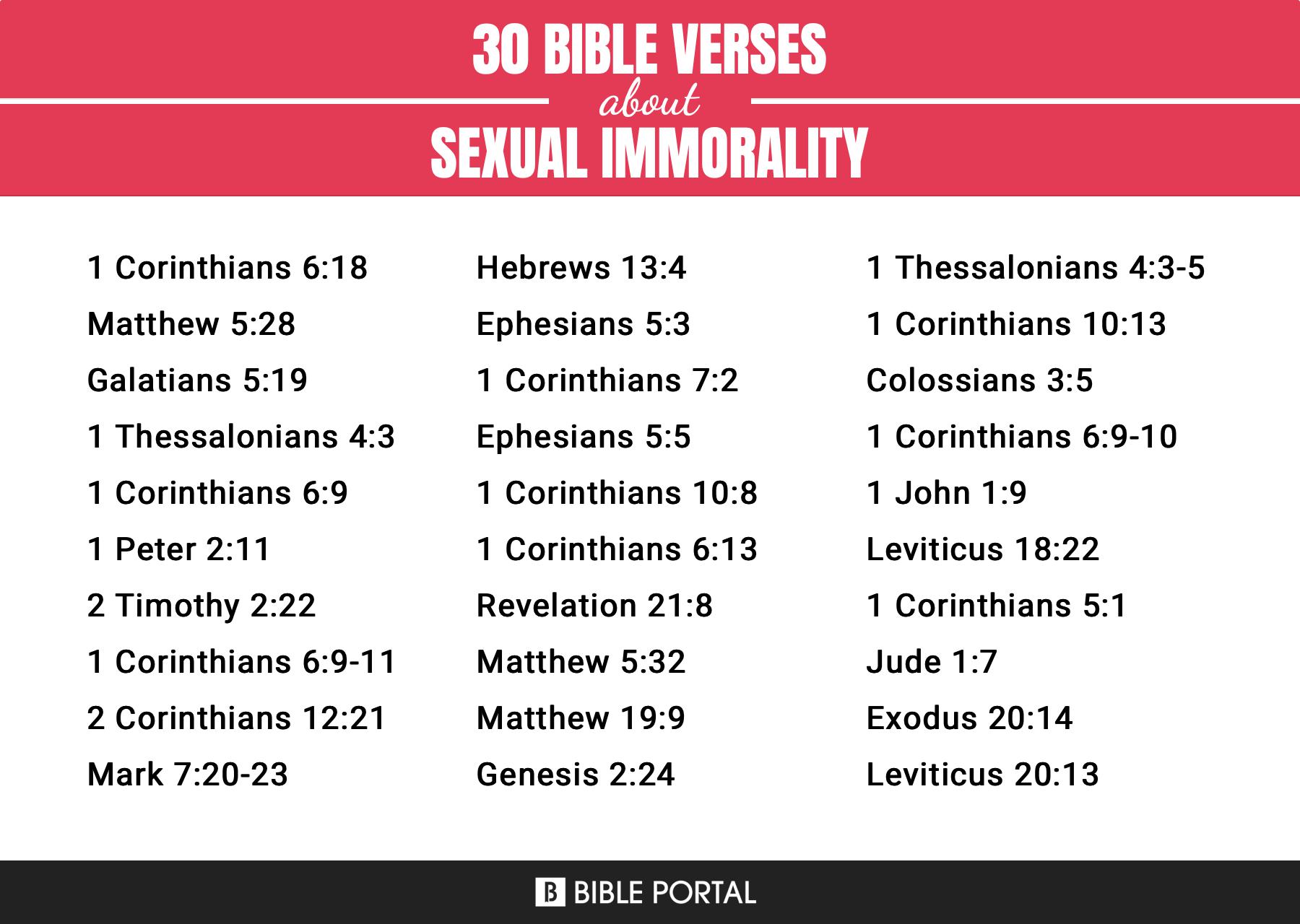 253 Bible Verses About Sexual Immorality