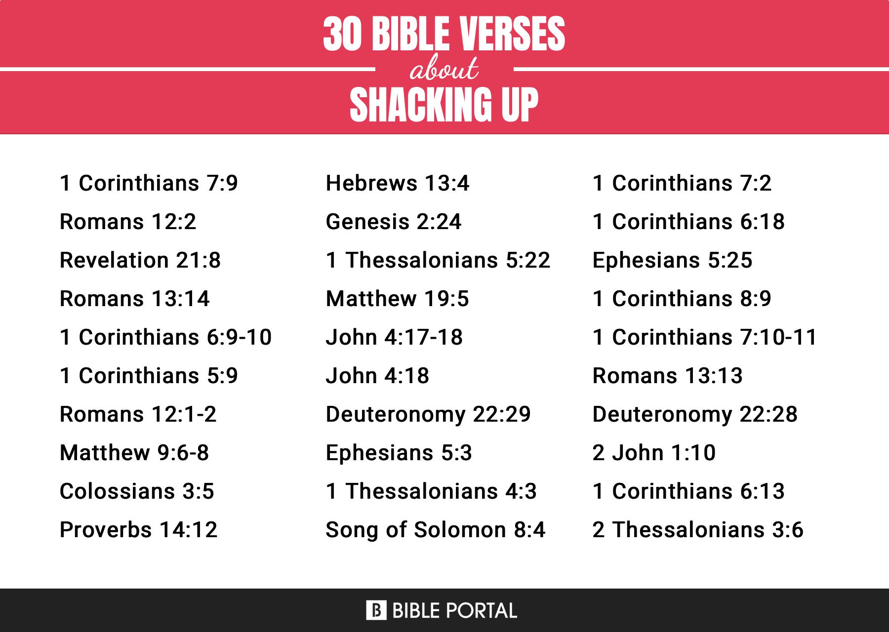 53 Bible Verses About Shacking Up 