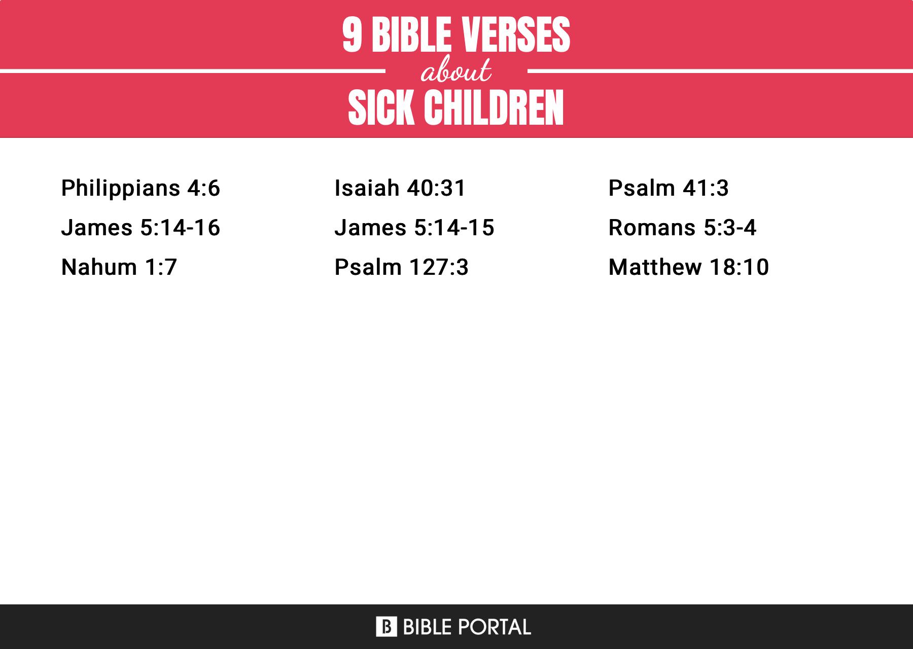 9 Bible Verses about Sick Children?