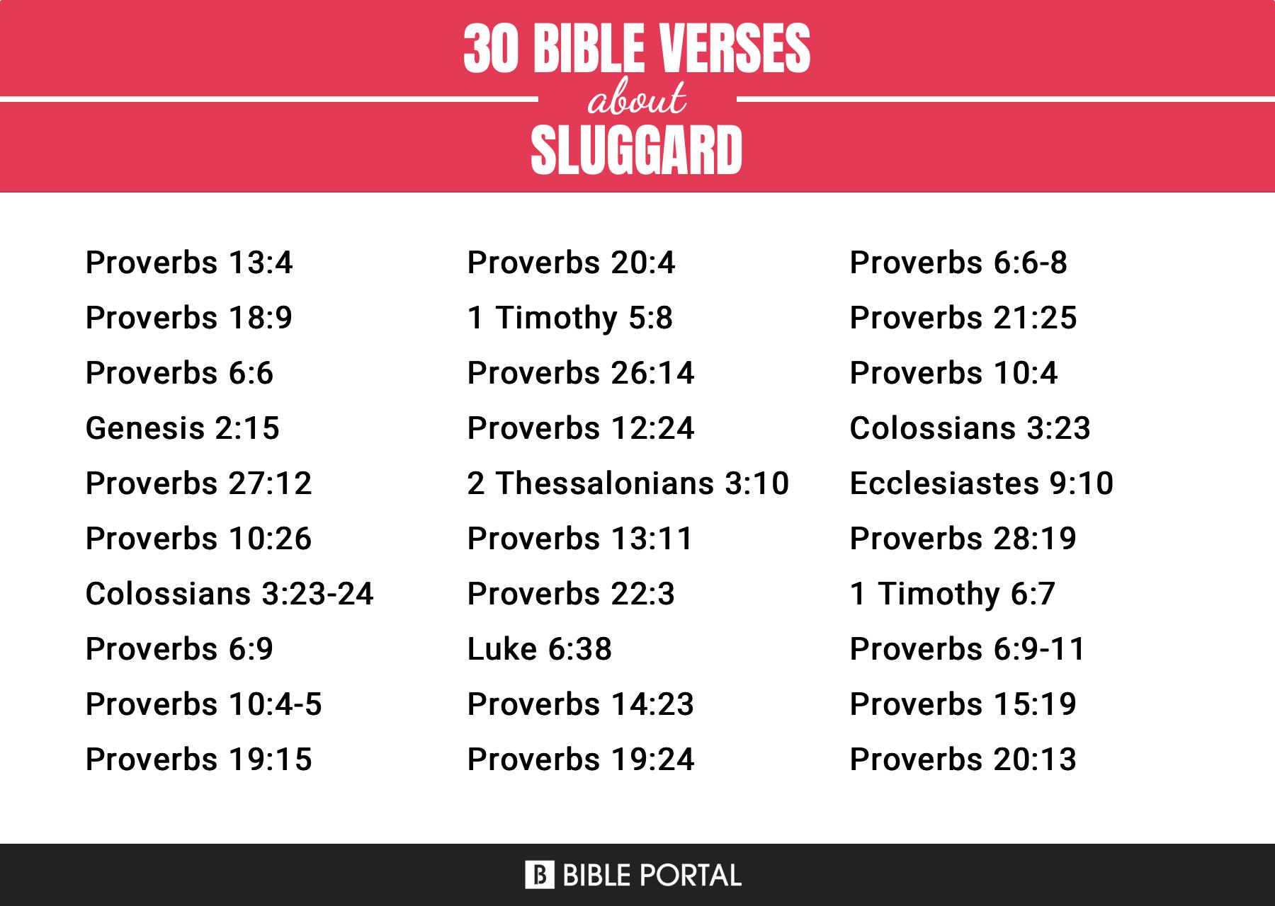 35 Bible Verses about Sluggard