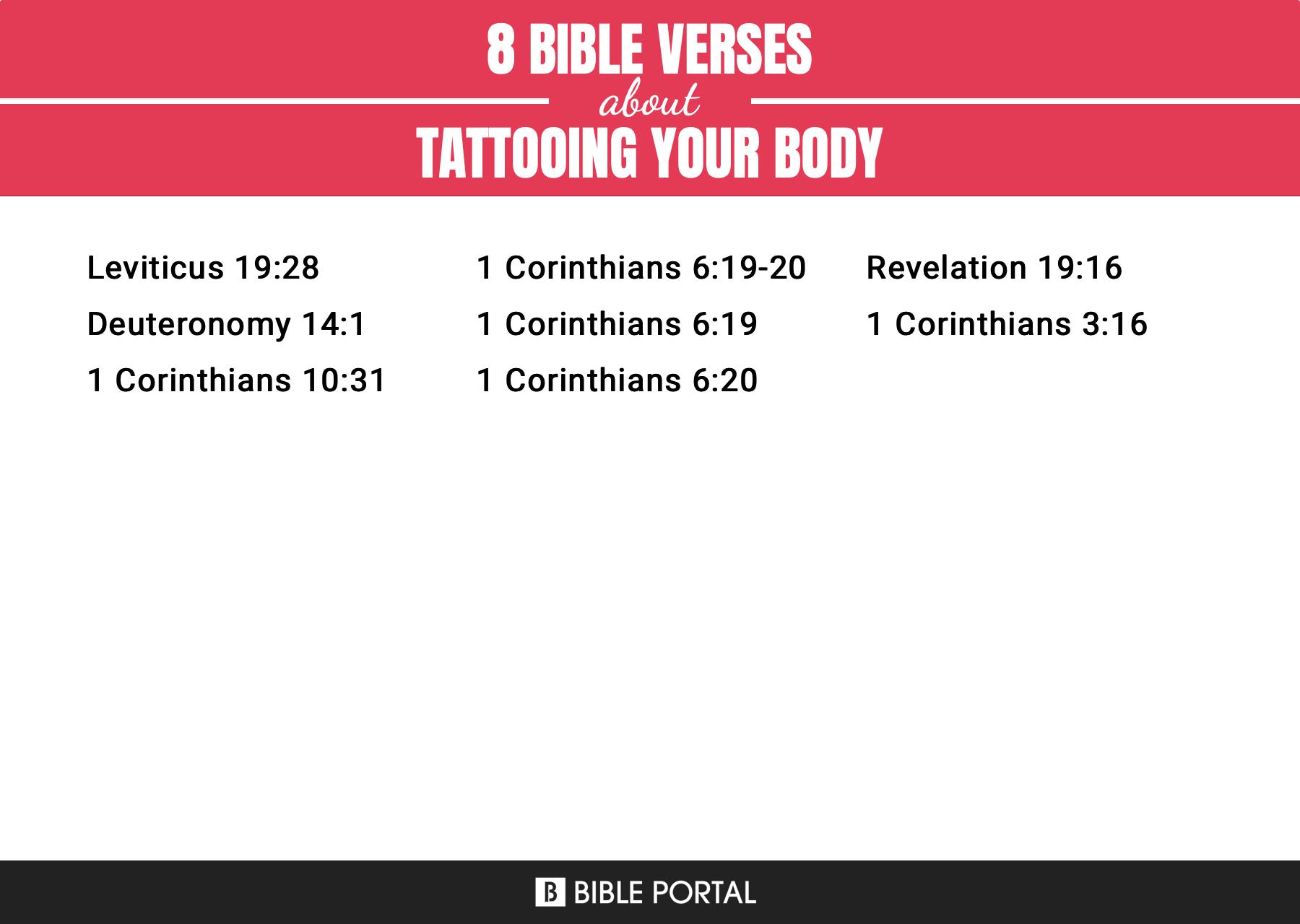 8 Bible Verses about Tattooing Your Body?