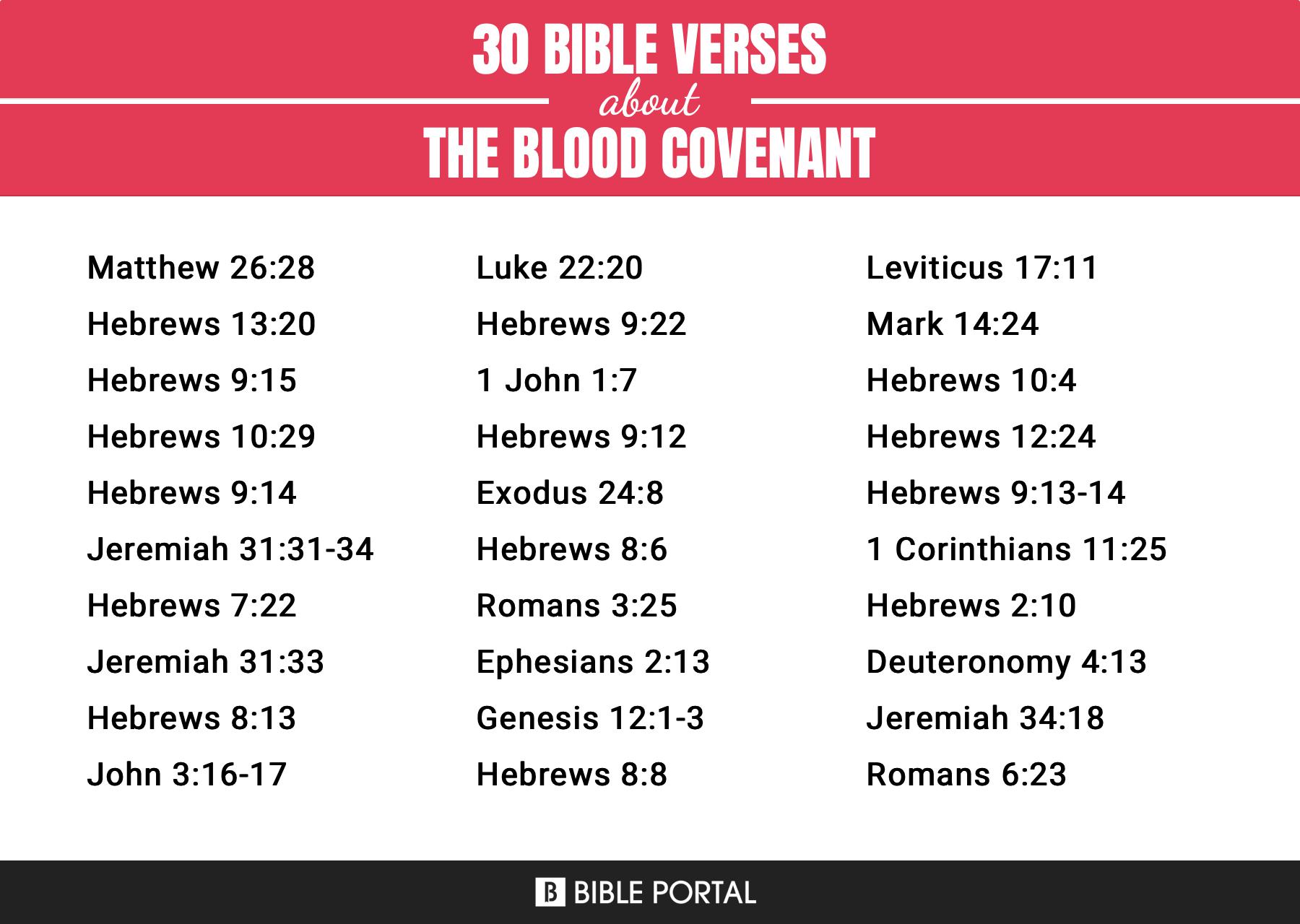 183 Bible Verses about The Blood Covenant?