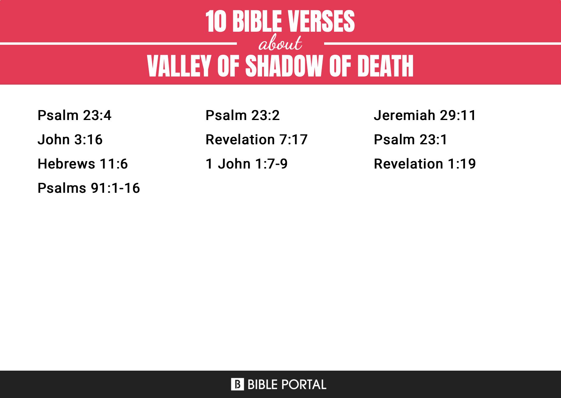 shadow of death bible verse