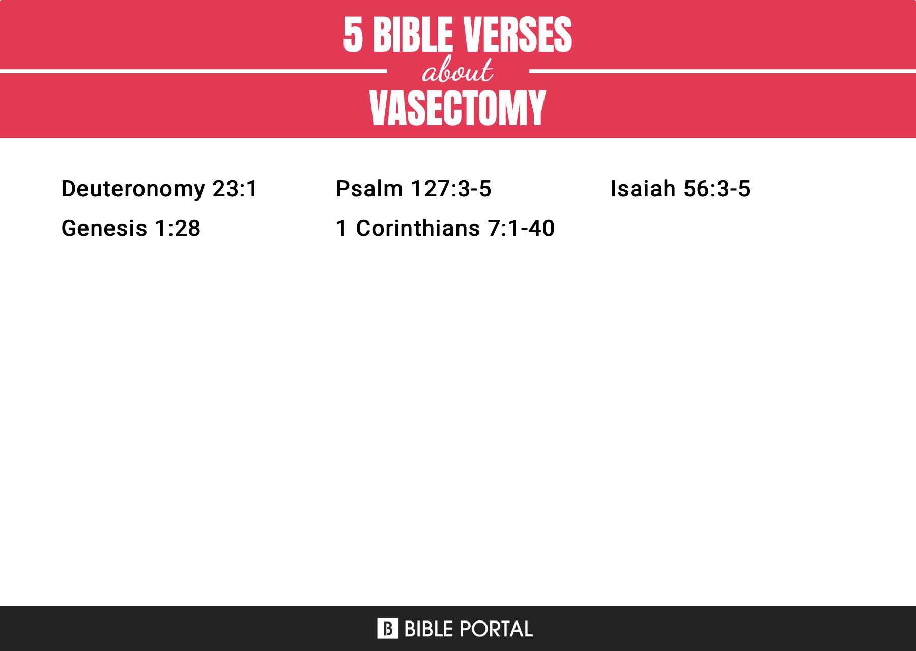 5 Bible Verses about Vasectomy