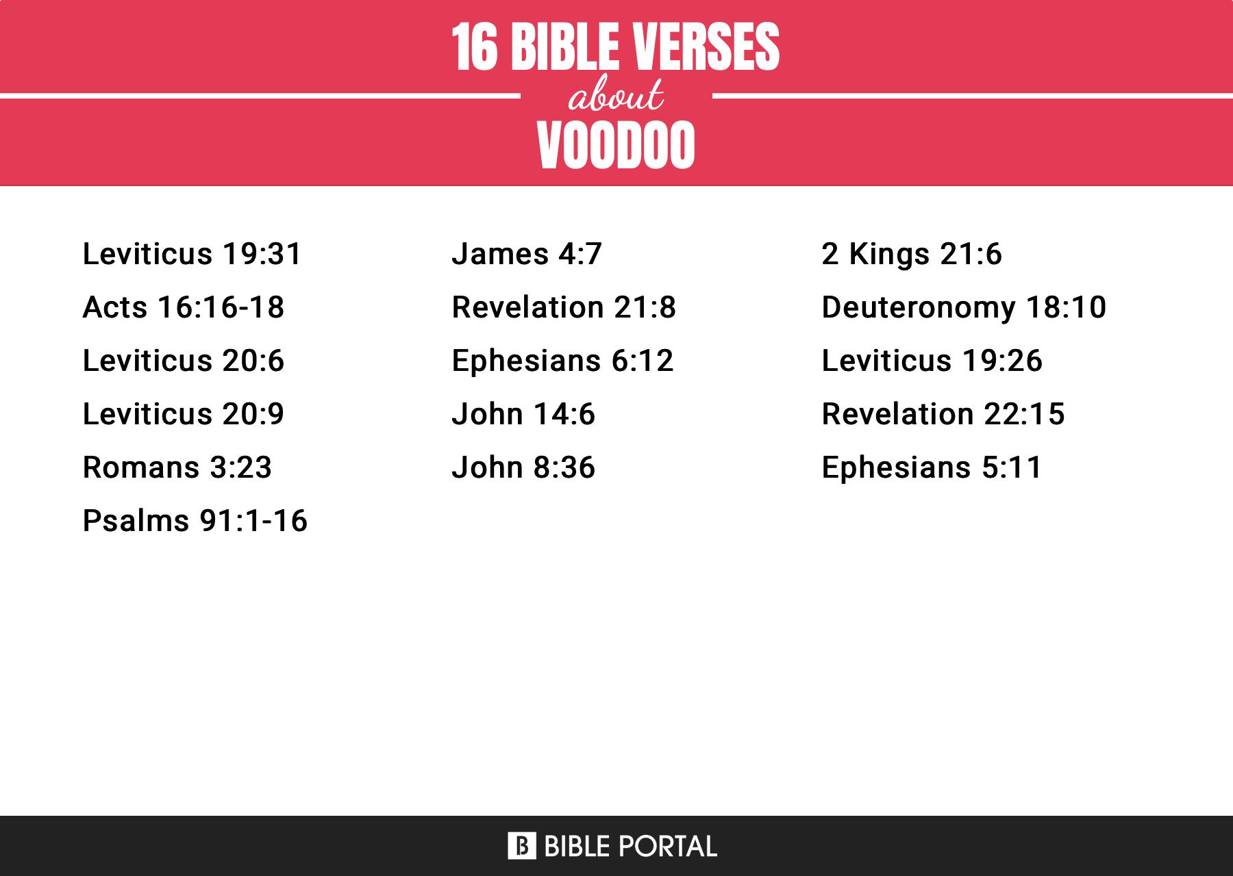 16 Bible Verses about Voodoo