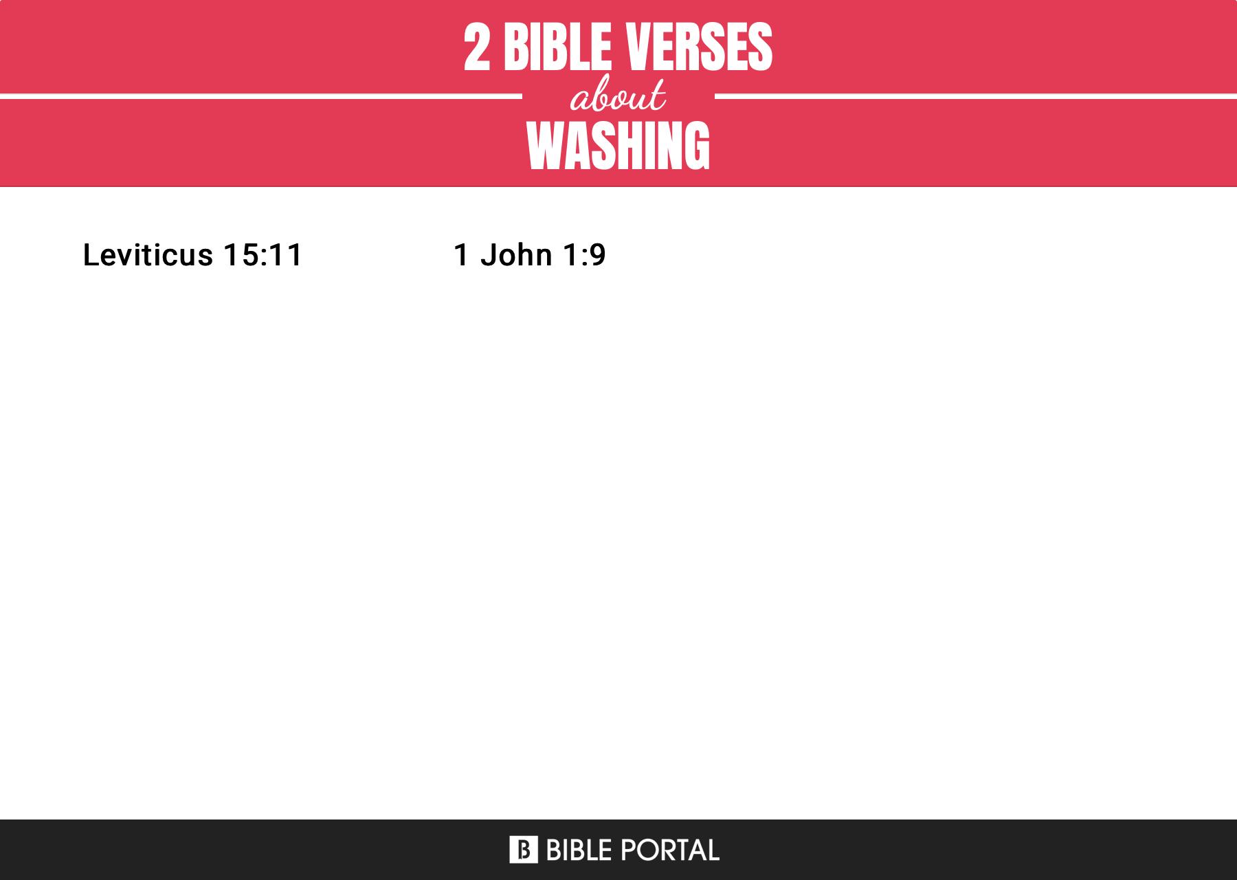 2 Bible Verses about Washing
