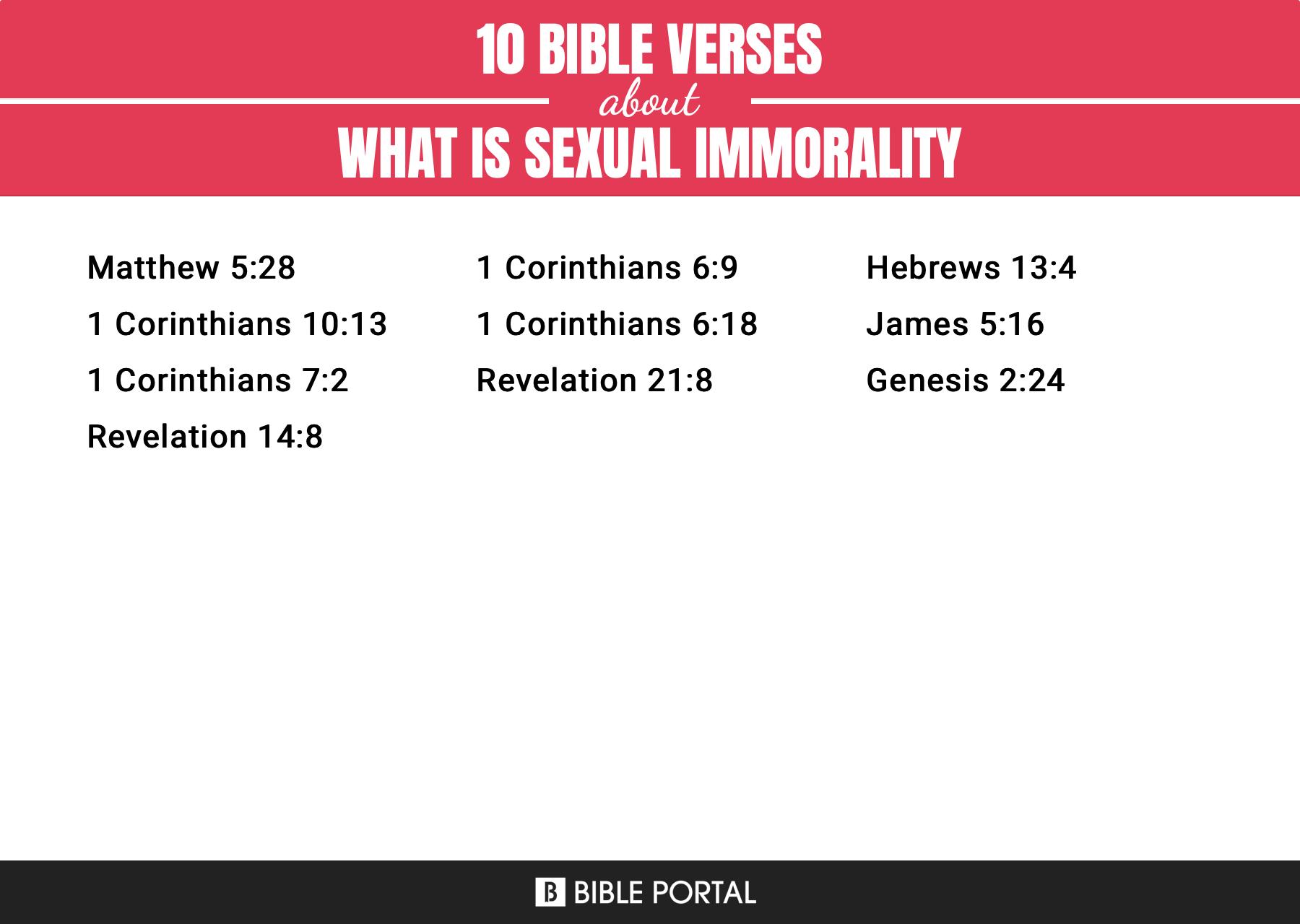 10 Bible Verses About What Is Sexual Immorality 2937