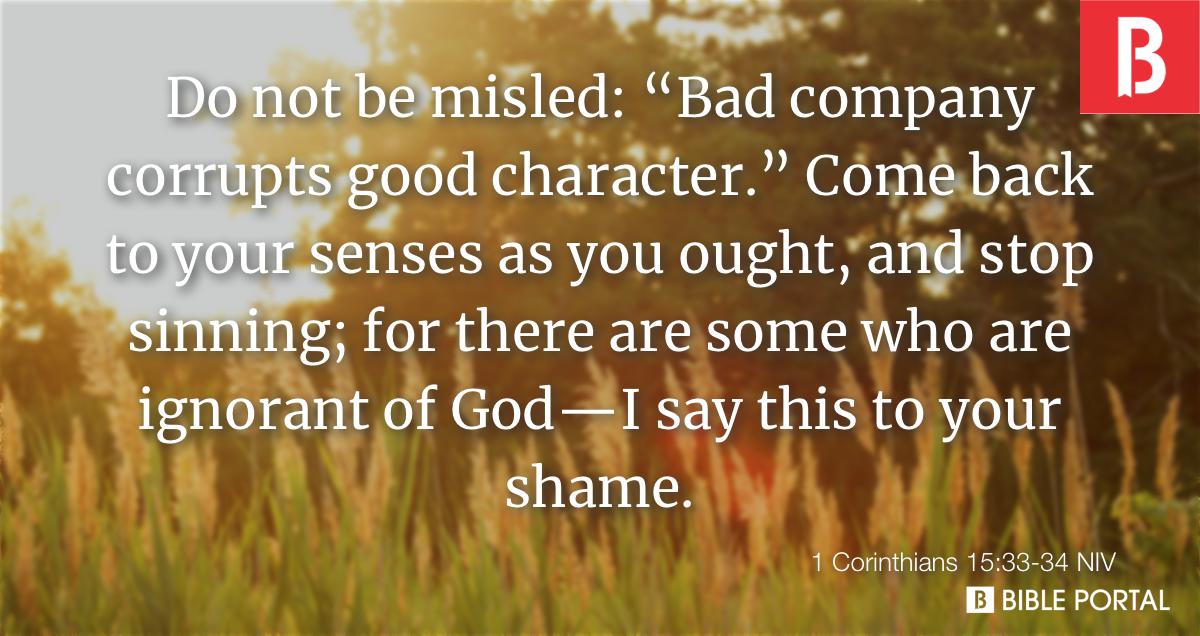 bad company corrupts good morals speech in english