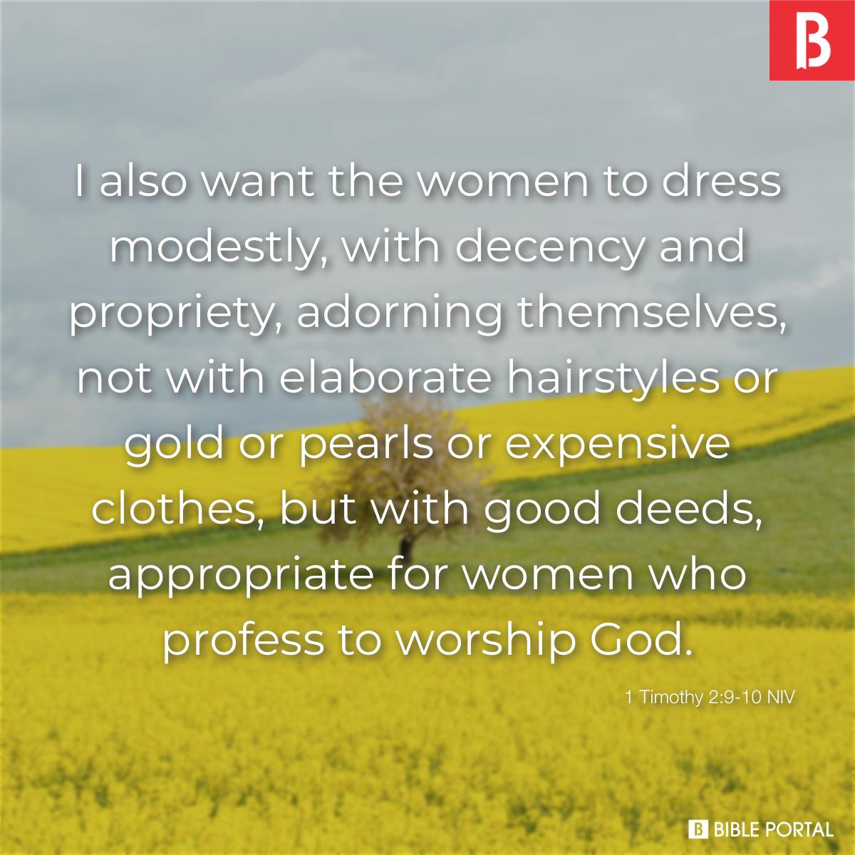 Bible about clearance dressing modestly