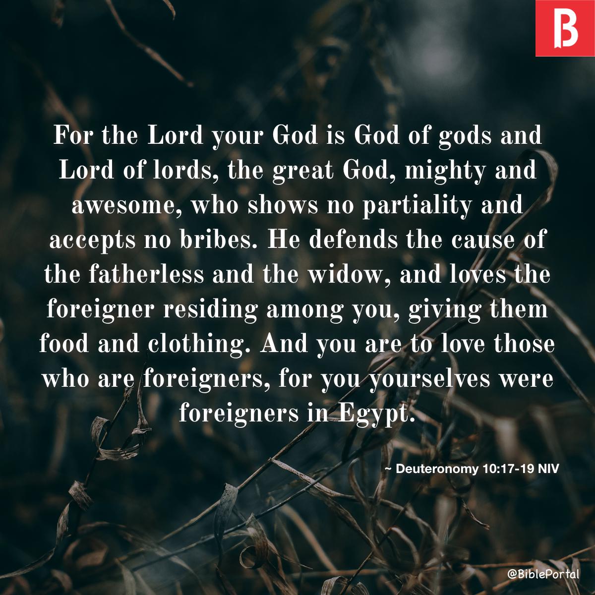 Deuteronomy 10:17-19 Niv - Bible Study, Meaning, Images, Commentaries,  Devotionals, And More...